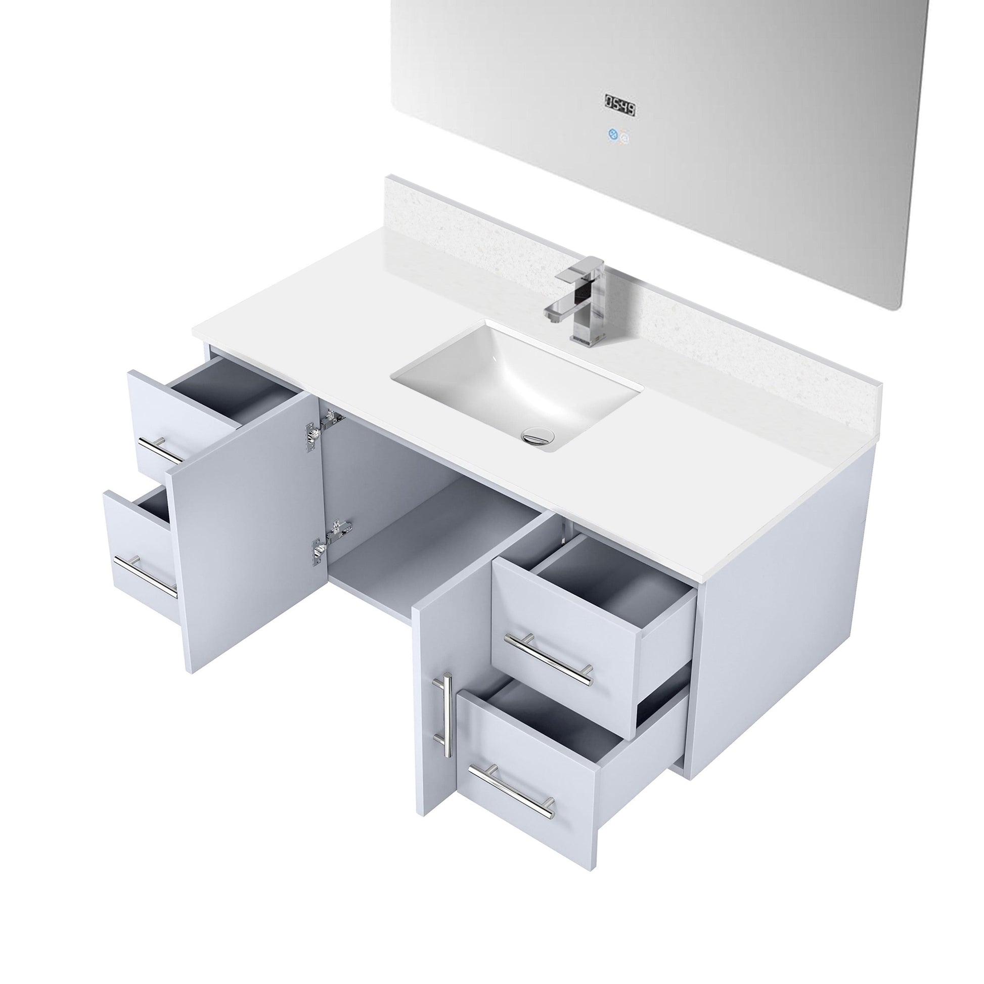 Lexora Bathroom Vanity Geneva  48" x 22" Bath Vanity