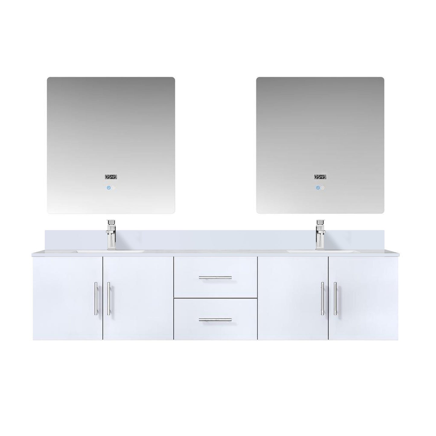 Lexora Bathroom Vanity Geneva  80" x 22" Double Bath Vanity