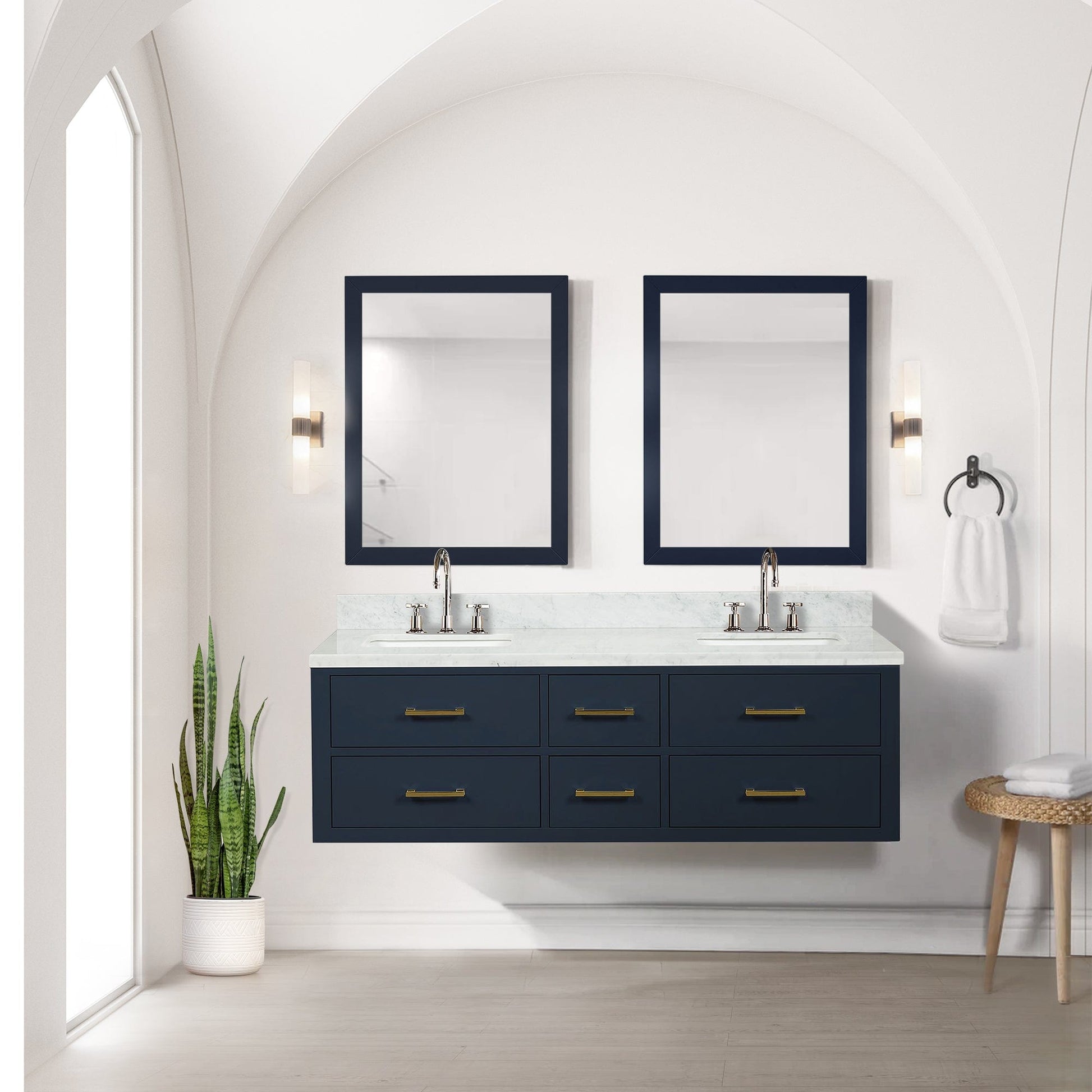 Lexora Bathroom Vanity CCaldona 60" x 22"Double Bath Vanity