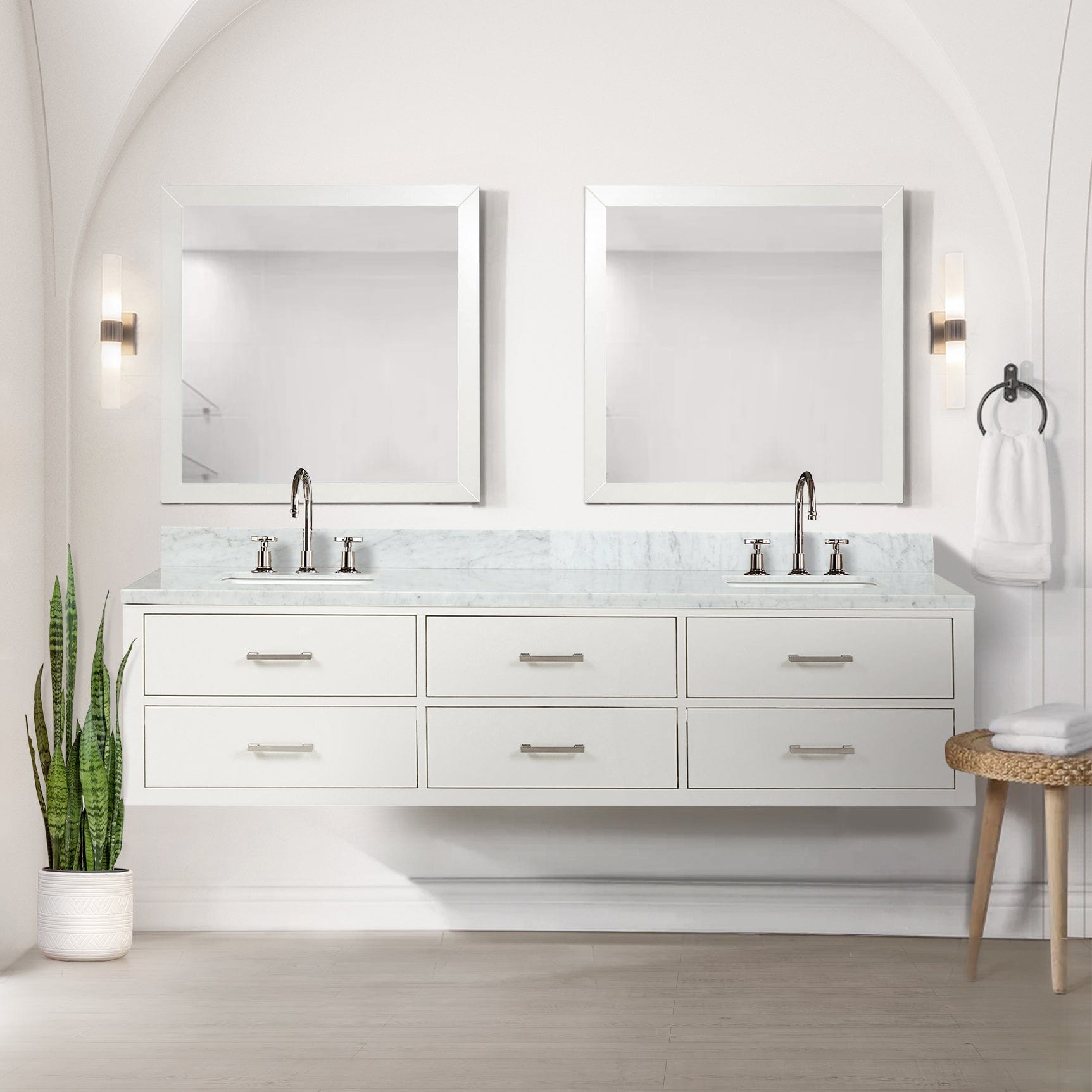 Lexora Bathroom Vanity CCaldona 80" x 22" Double Bath Vanity