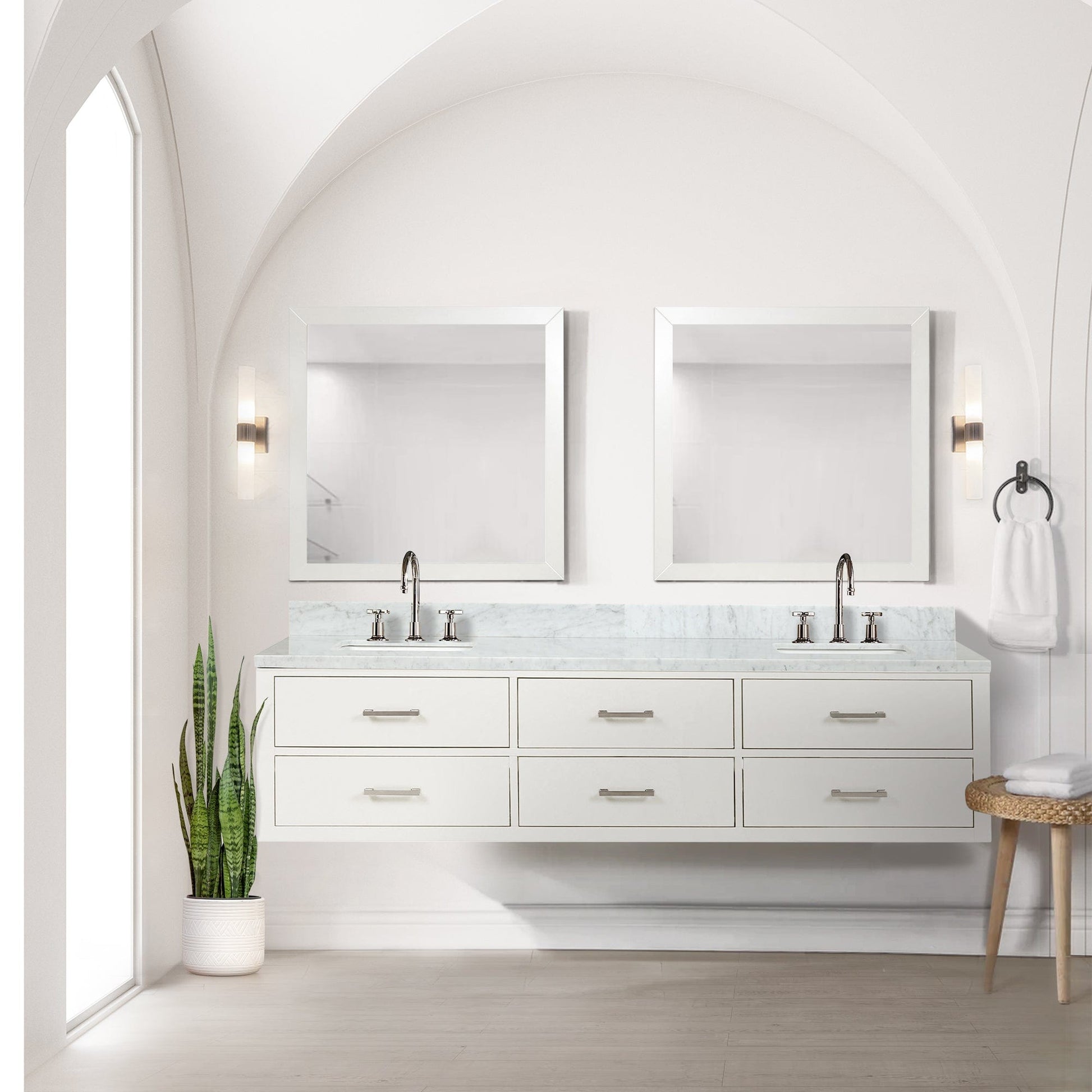 Lexora Bathroom Vanity CCaldona 80" x 22" Double Bath Vanity