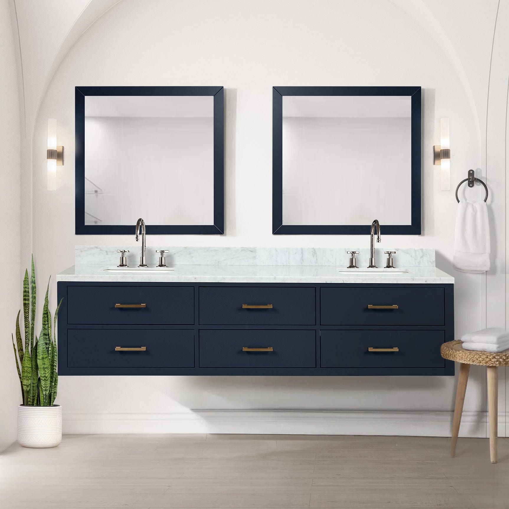 Lexora Bathroom Vanity CCaldona 80" x 22" Double Bath Vanity