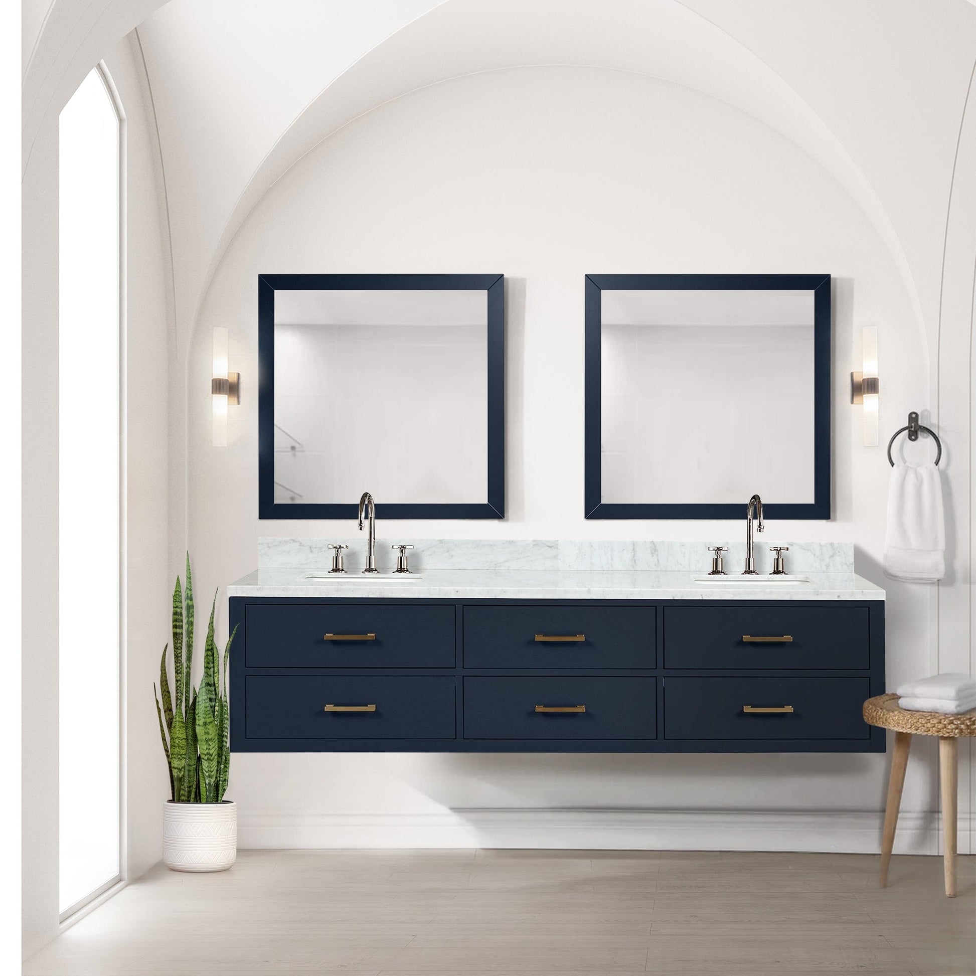 Lexora Bathroom Vanity CCaldona 80" x 22" Double Bath Vanity