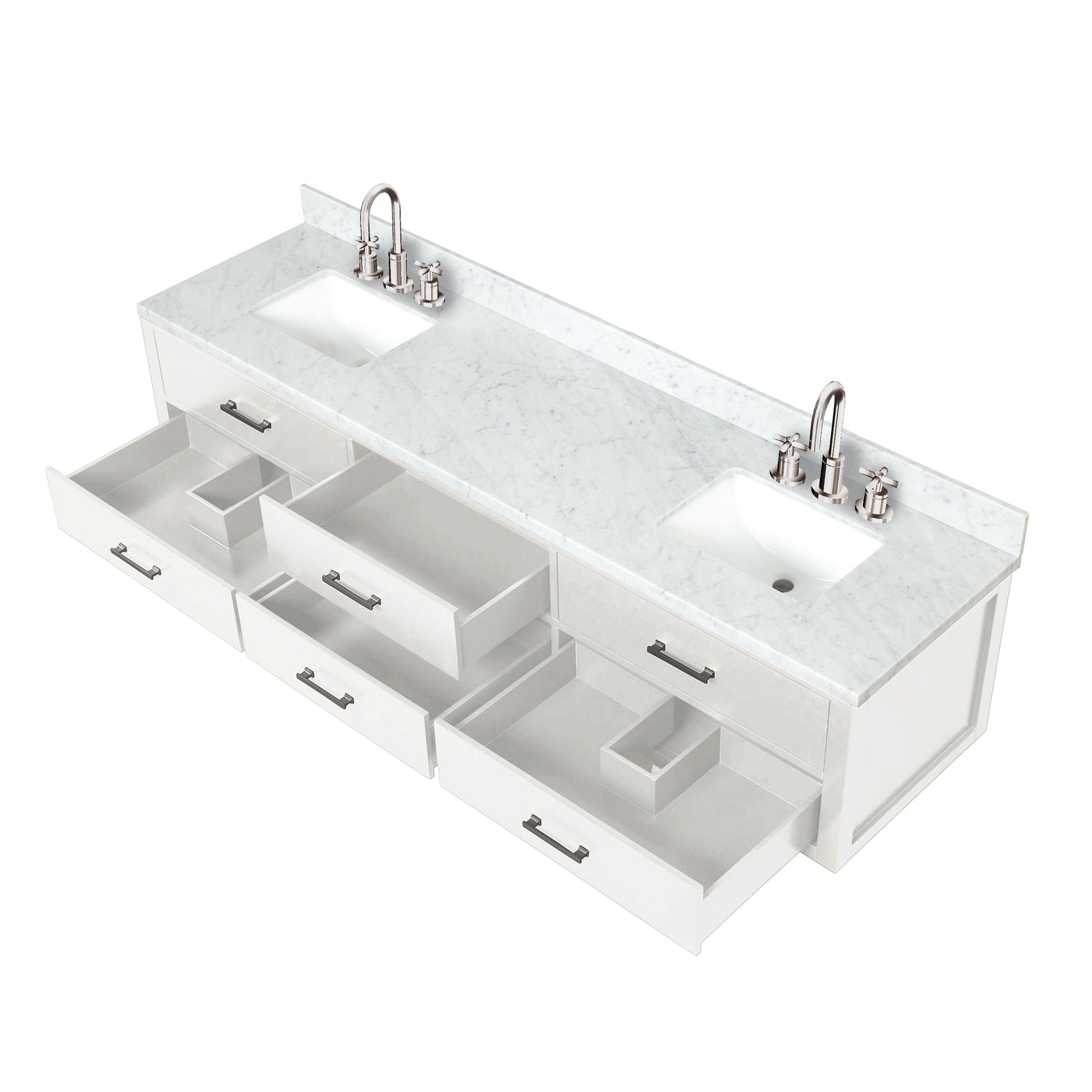 Lexora Bathroom Vanity CCaldona 84" x 22" Double Bath Vanity