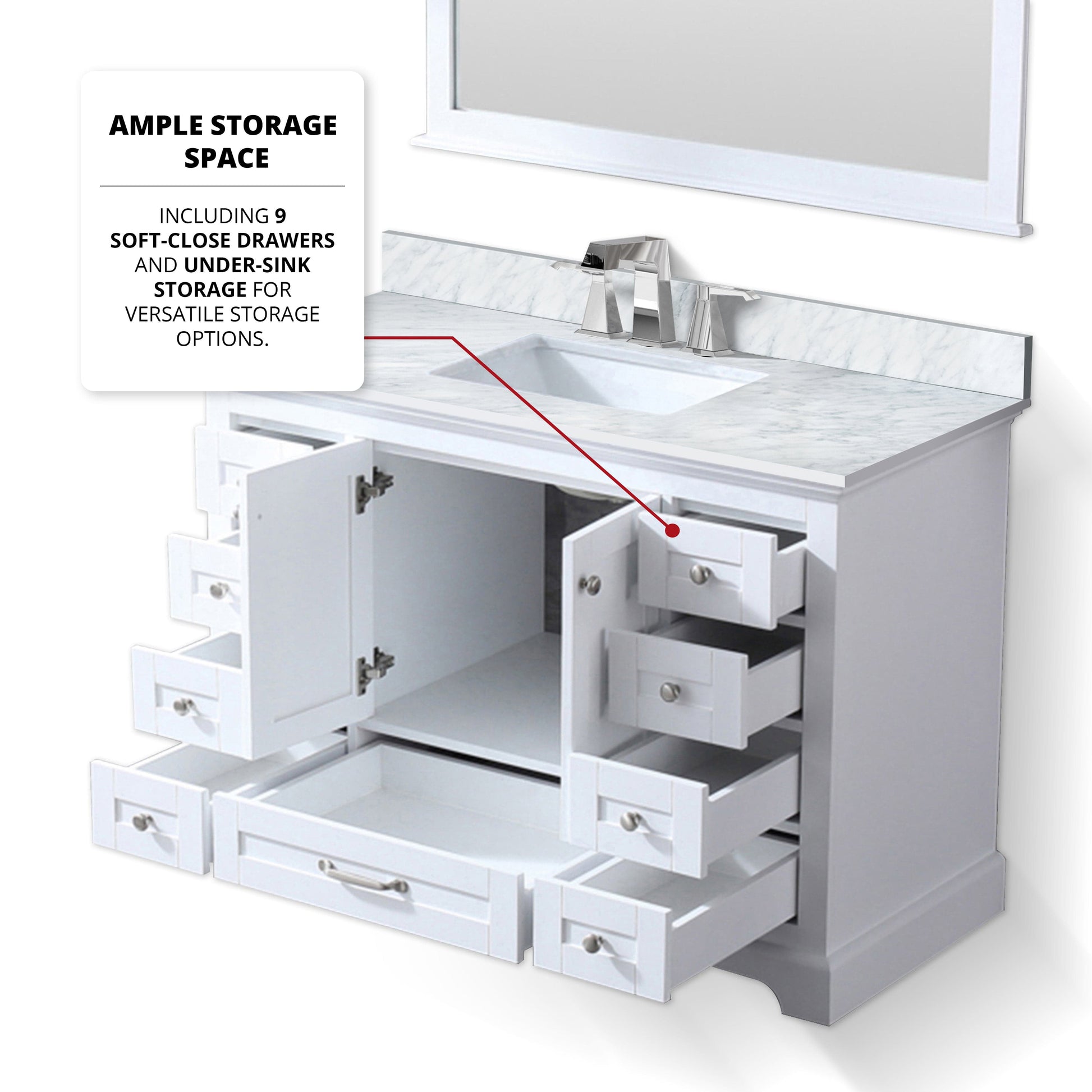 Lexora Bathroom Vanity Dukes 48 in. W x 22 Single Bath Vanity