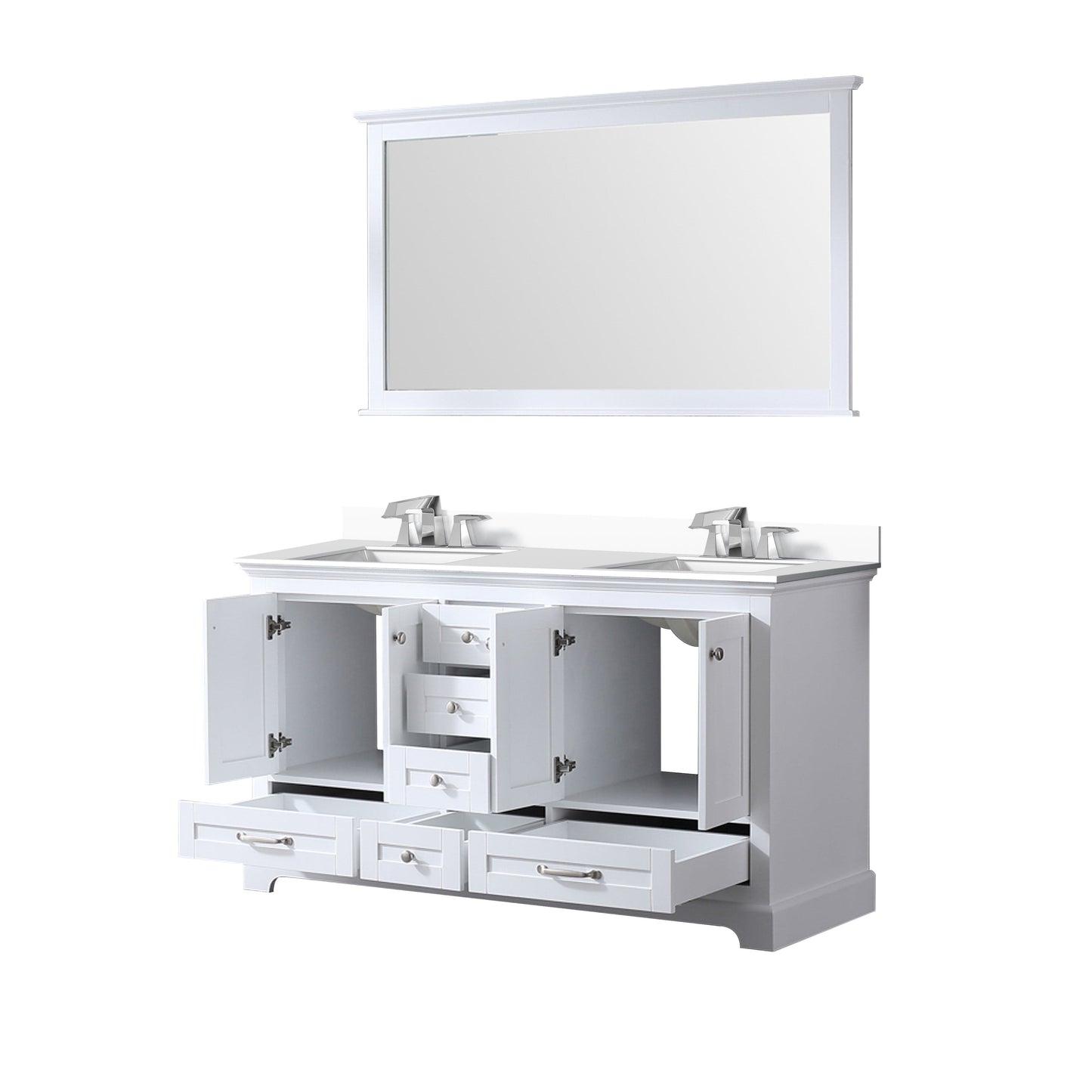 Lexora Bathroom Vanity Dukes 60" x 22" Double Bath Vanity