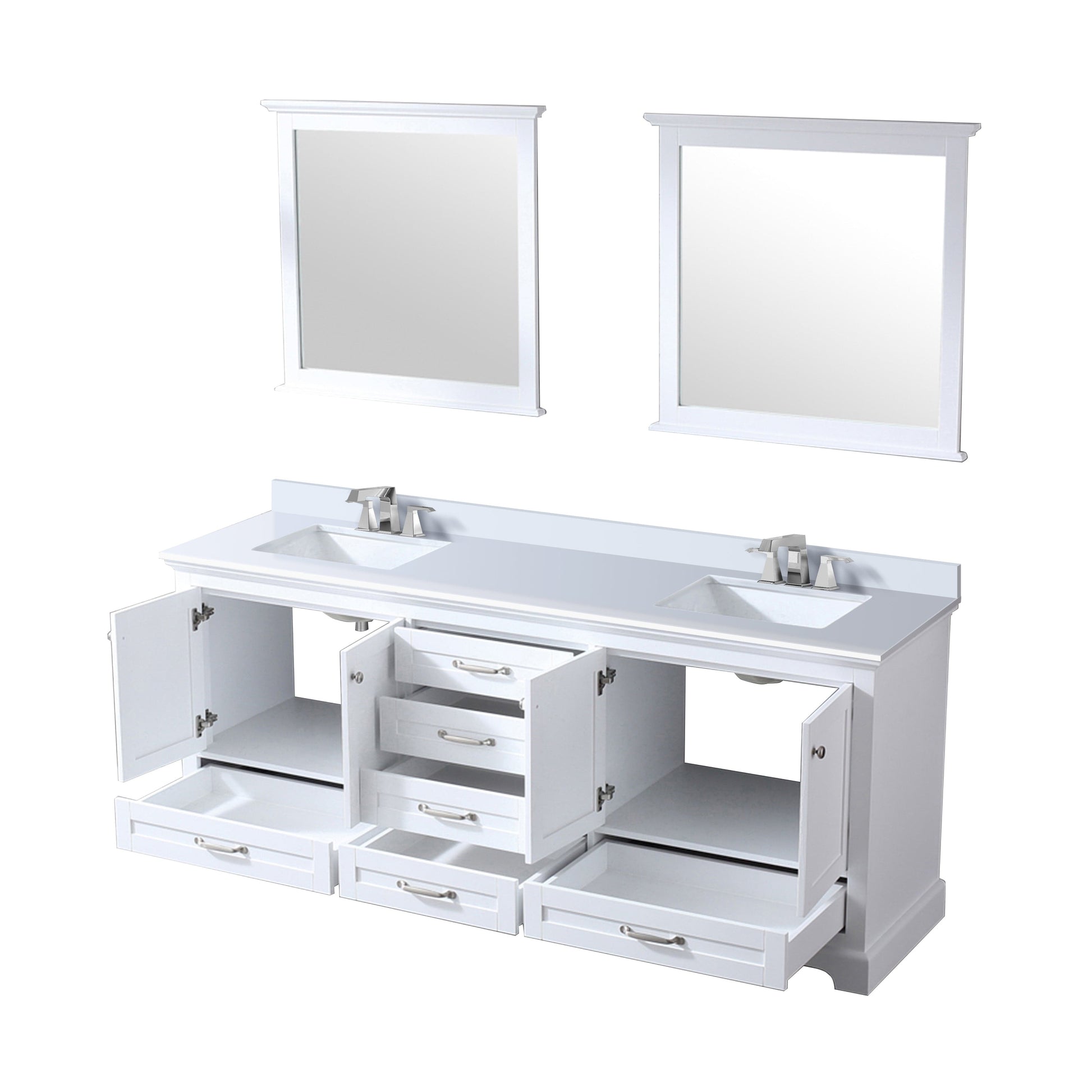 Lexora Bathroom Vanity Dukes 80" x 22" Double Bath Vanity