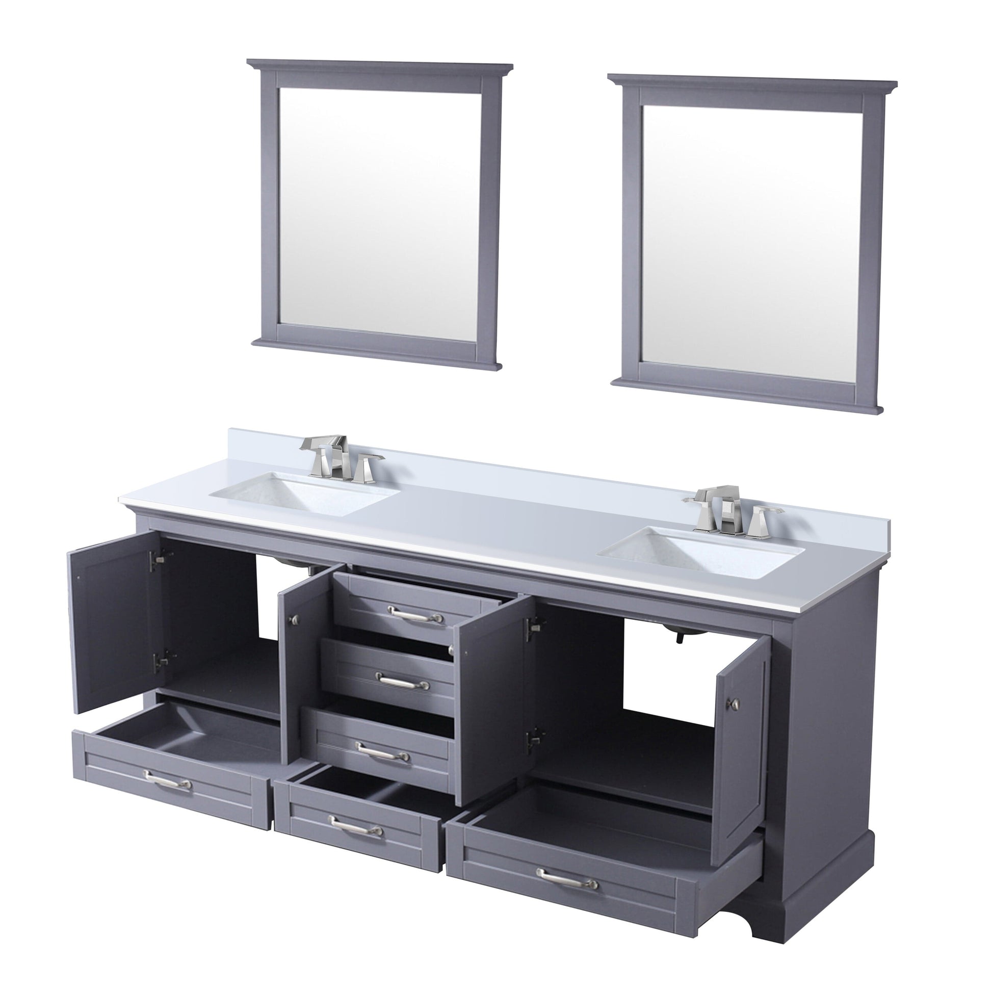 Lexora Bathroom Vanity Dukes 80" x 22" Double Bath Vanity