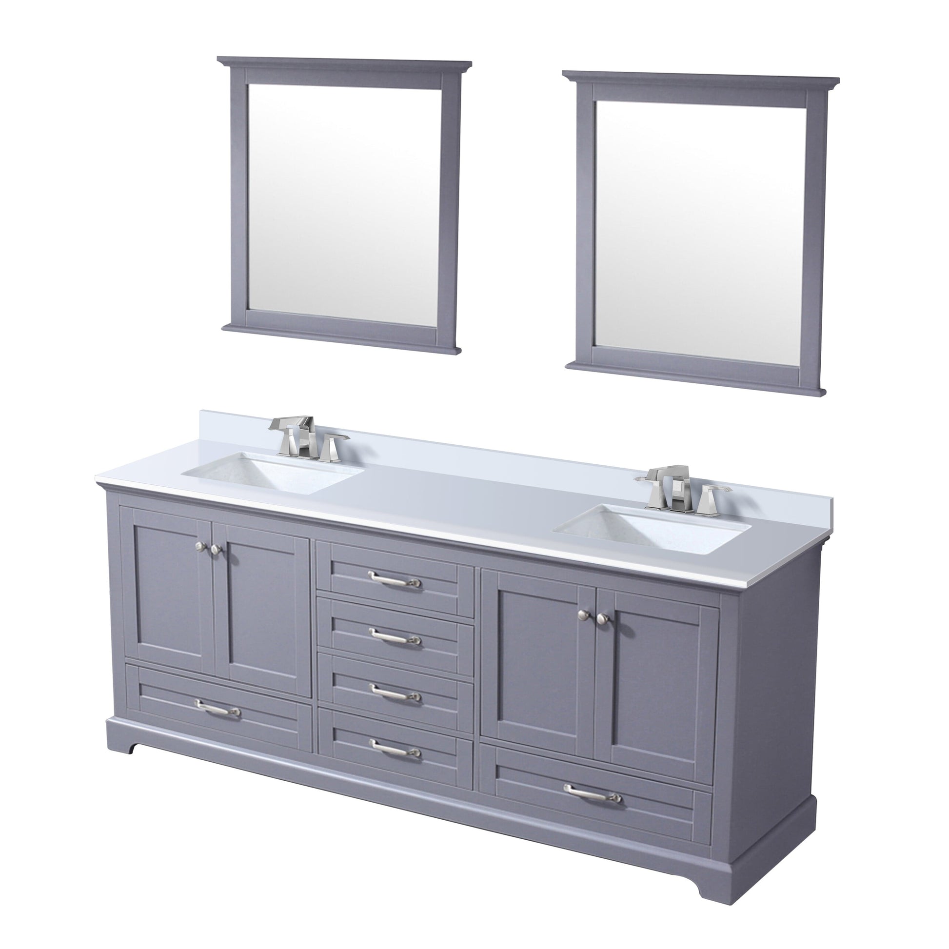 Lexora Bathroom Vanity Dukes 80" x 22" Double Bath Vanity