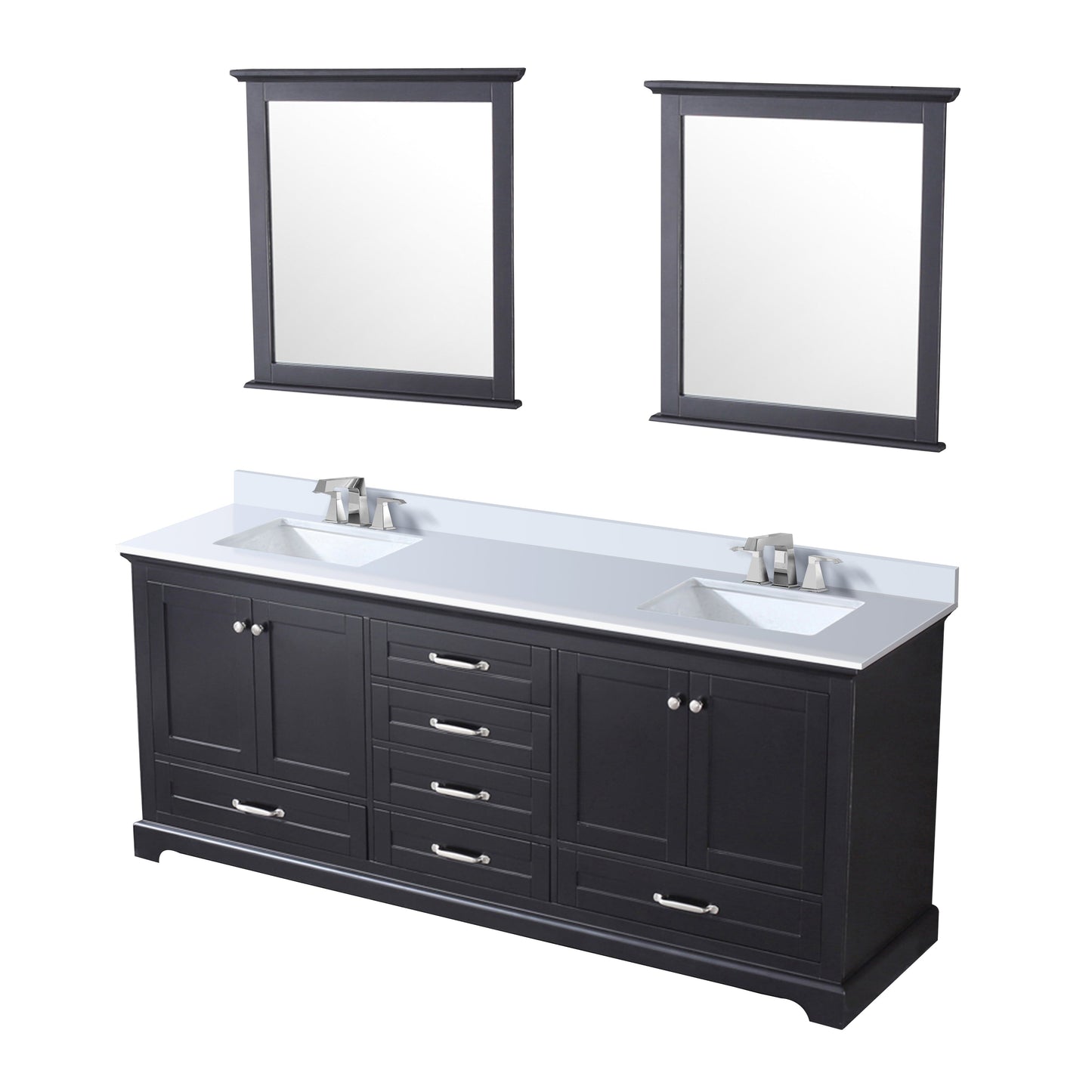 Lexora Bathroom Vanity Dukes 80" x 22" Double Bath Vanity