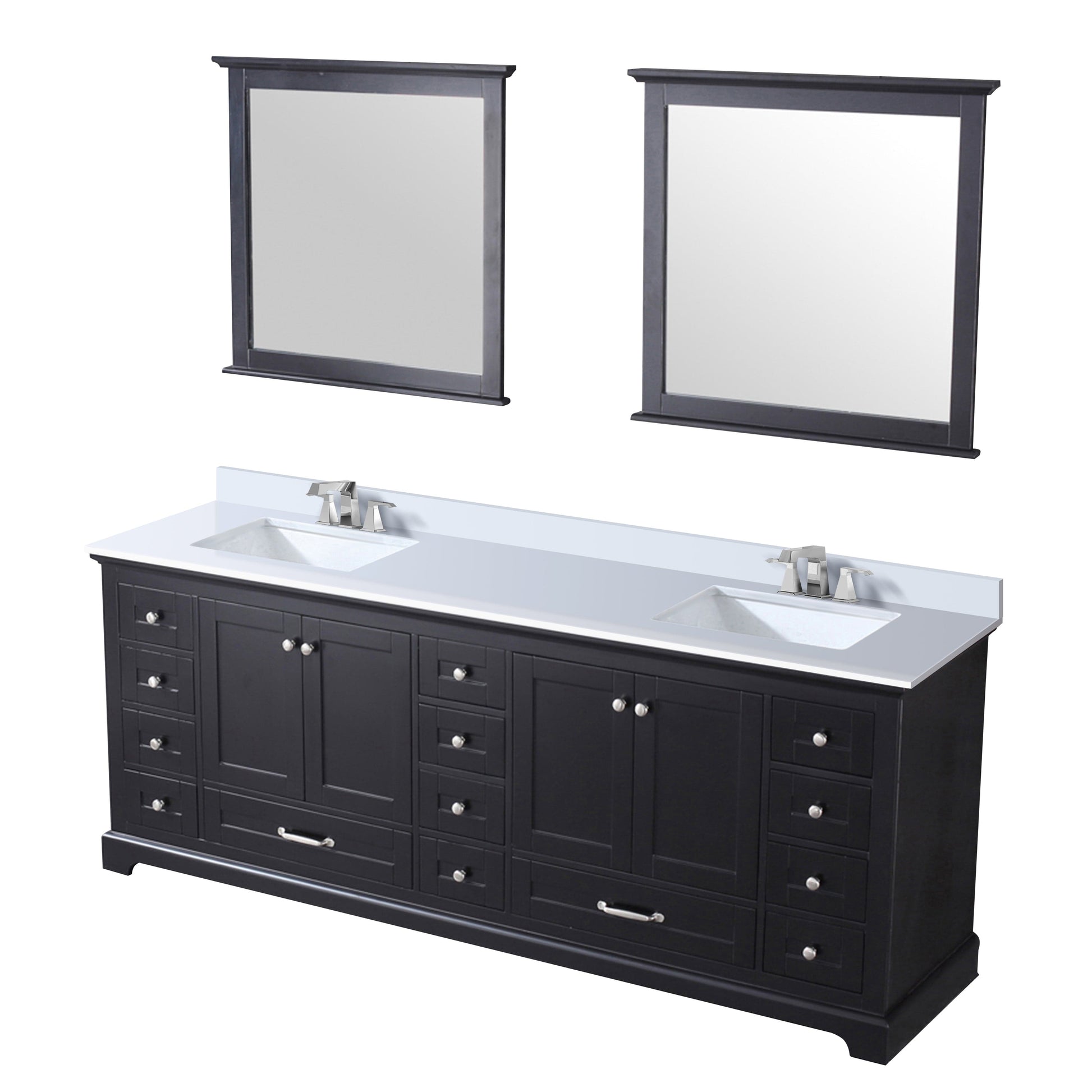 Lexora Bathroom Vanity Dukes 84" x 22" Double Bath Vanity