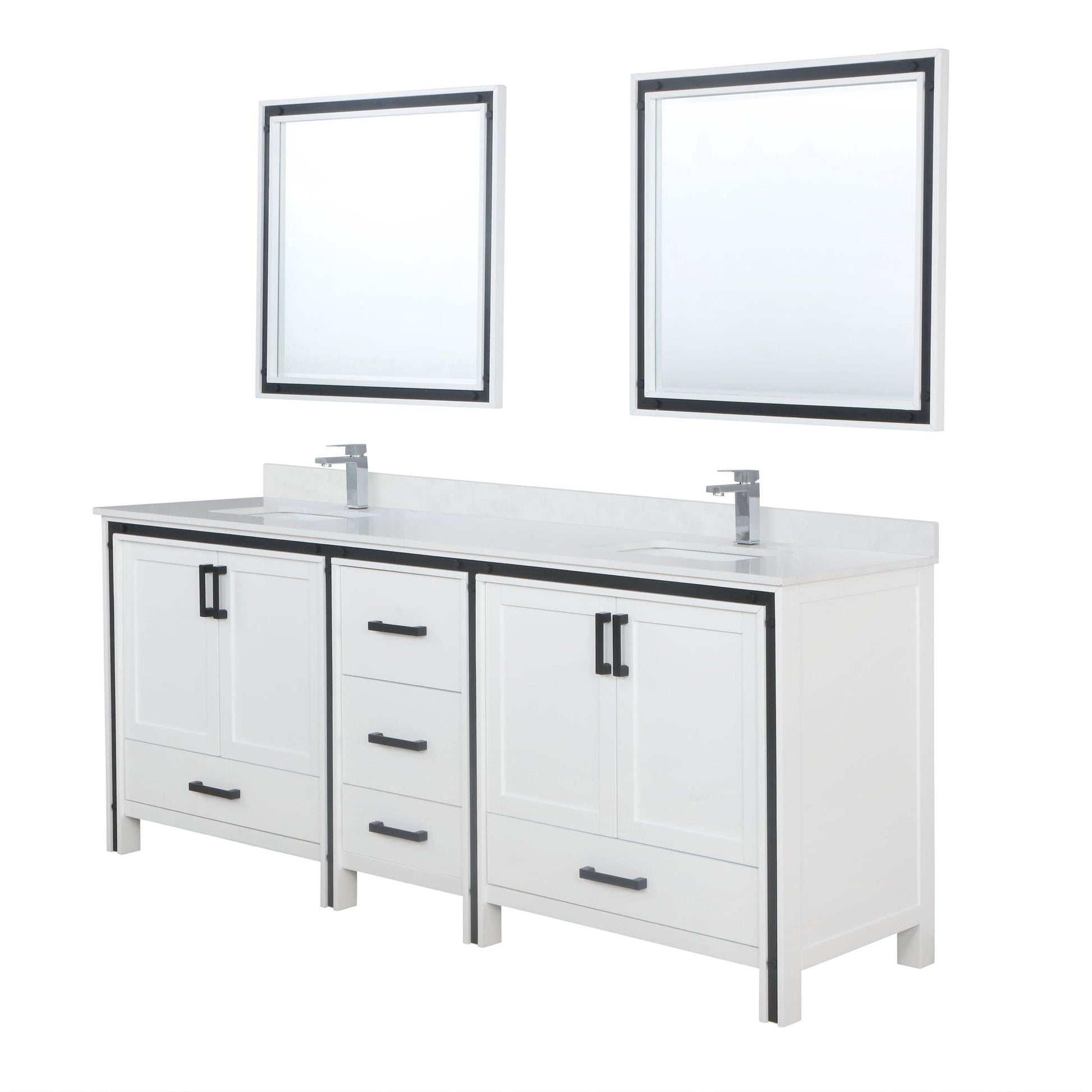 Bell + Modern Bathroom Vanity White / No Countertop Augustine 84" x 22" Double Bath Vanity