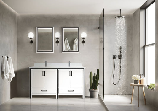 Bell + Modern Bathroom Vanity White / No Countertop / No Mirror Augustine 60" x 22" Double Bath Vanity