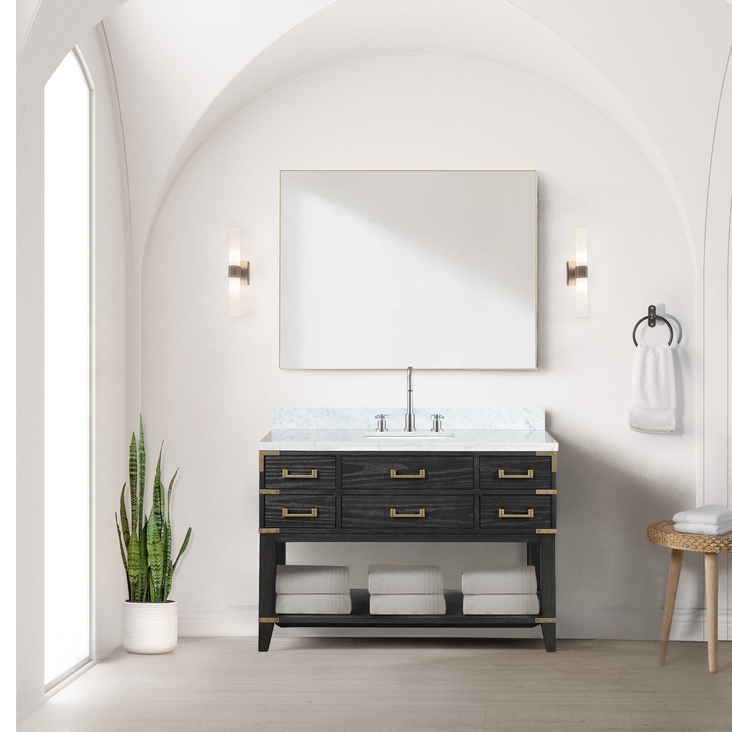 Lexora Bathroom Vanity Norwalk 48" x 22" Single Bath Vanity