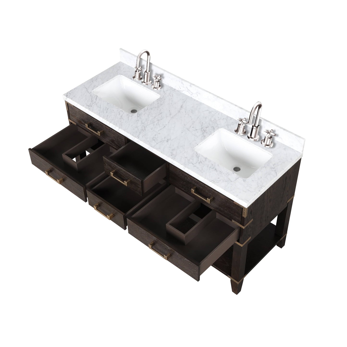 Lexora Bathroom Vanity Norwalk 60" x 22" Double Bath Vanity