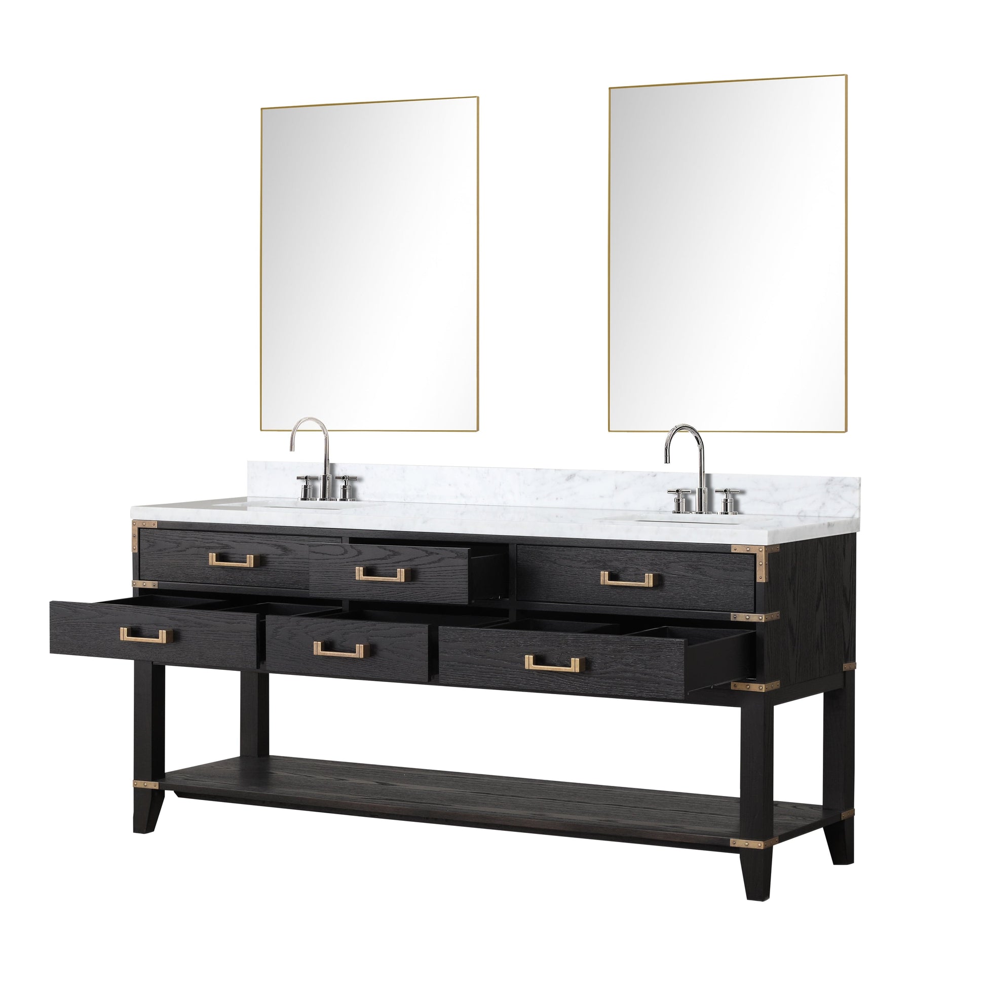 Lexora Bathroom Vanity Norwalk 72" x 22" Double Bath Vanity