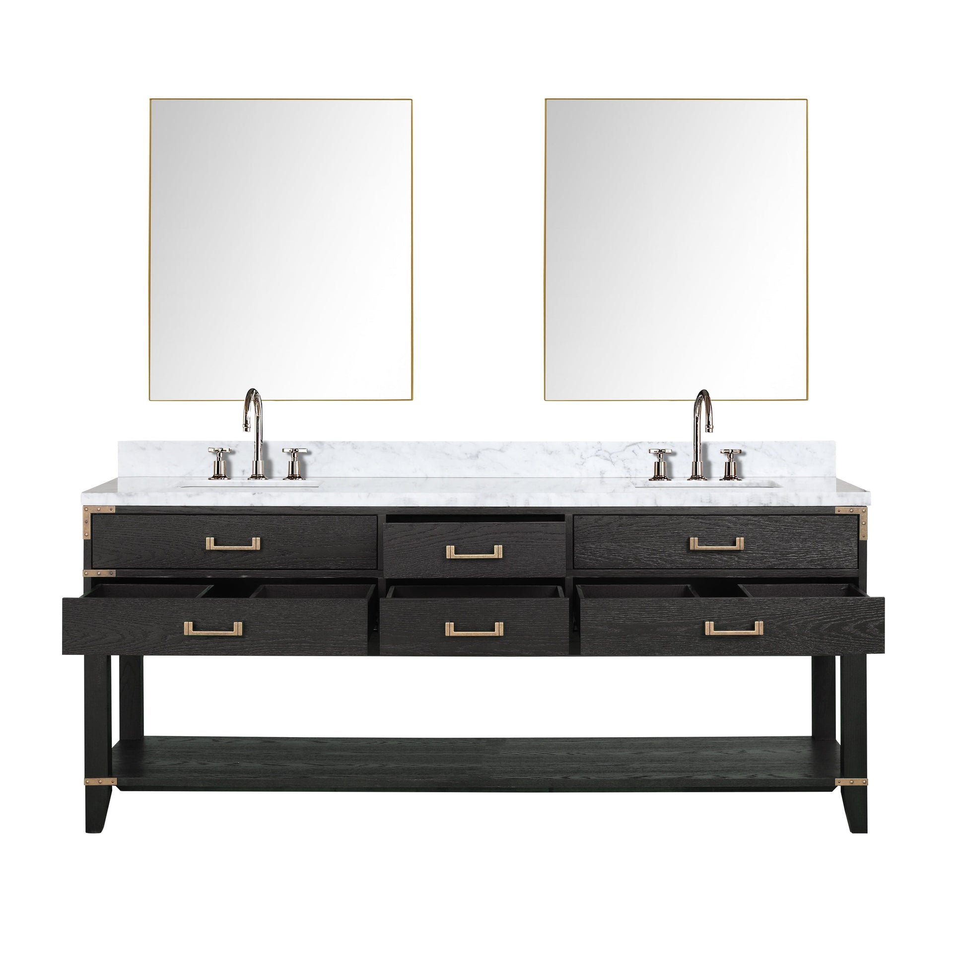 Lexora Bathroom Vanity Norwalk 80" x 22" Double Bath Vanity