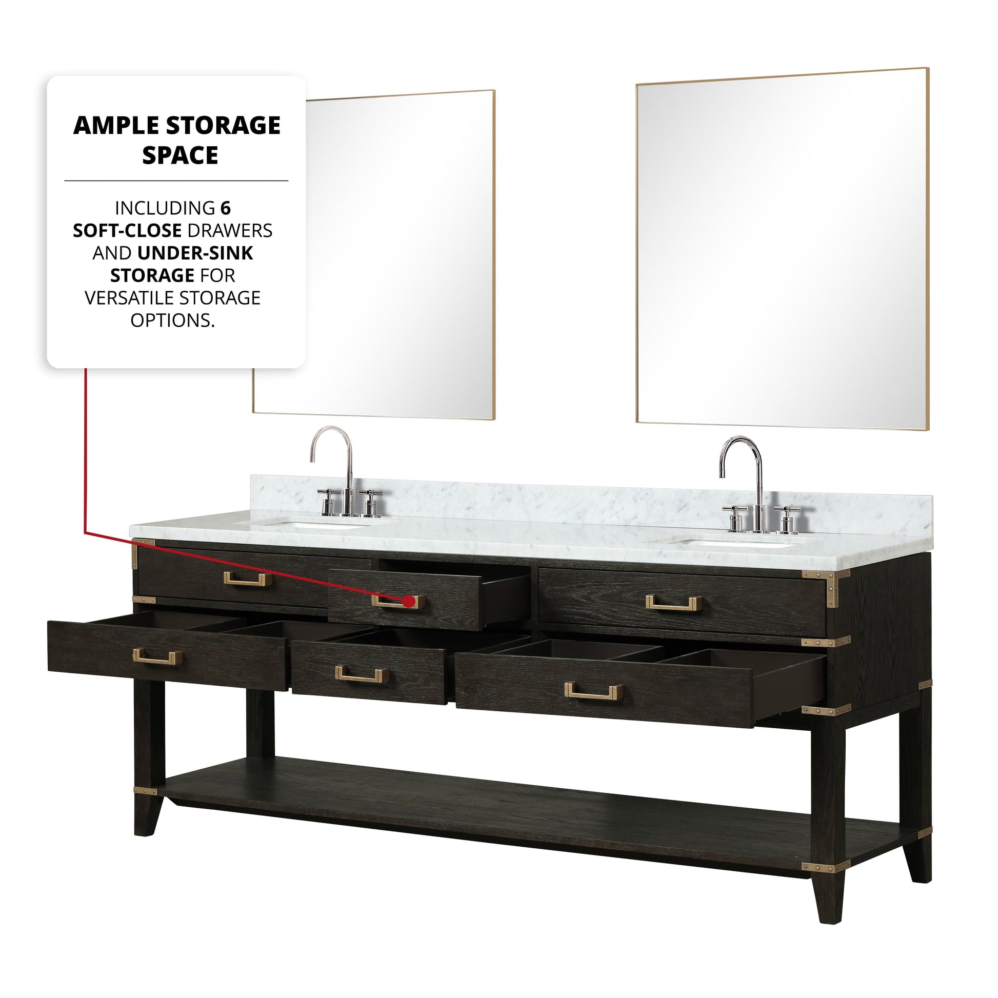 Lexora Bathroom Vanity Norwalk 84" x 22" Double Bath Vanity