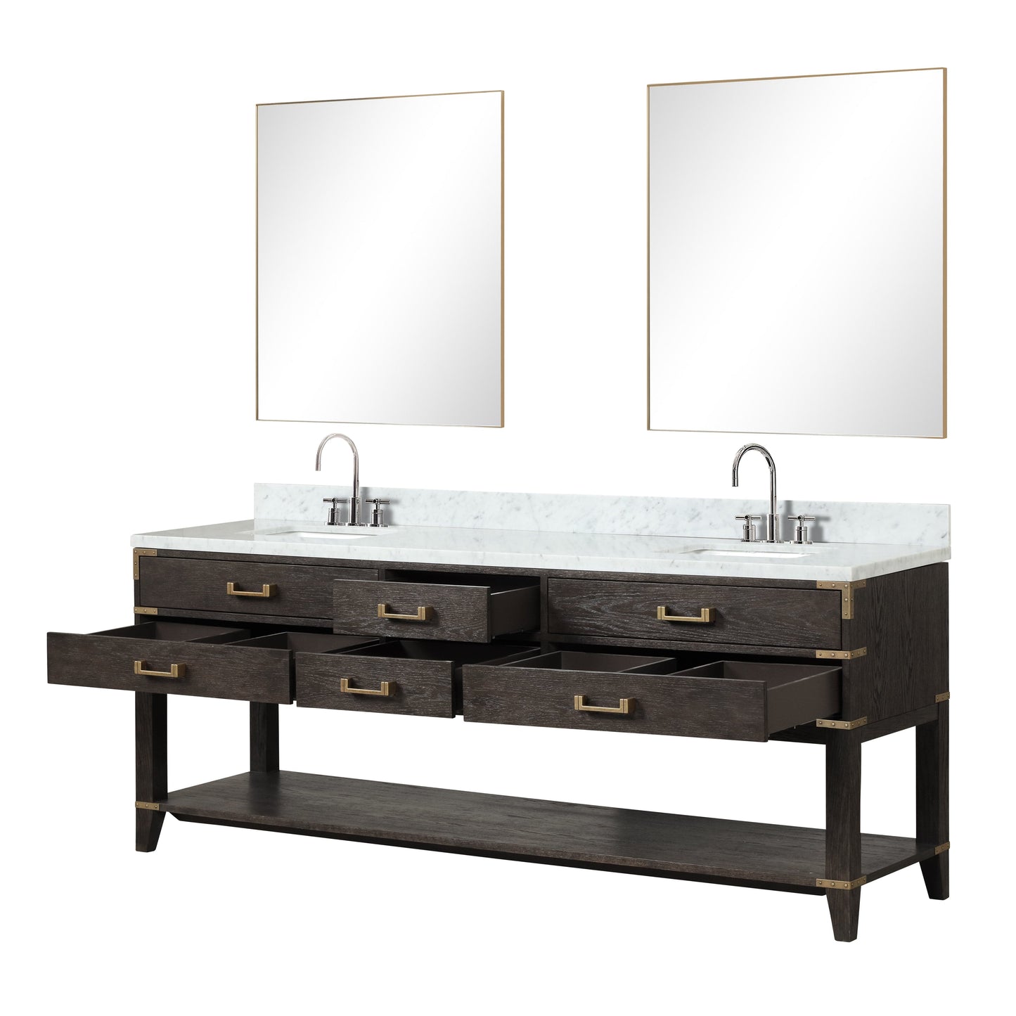 Lexora Bathroom Vanity Norwalk 84" x 22" Double Bath Vanity