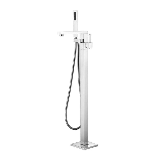 Lexora Bathtubs and Tub Fillers Chrome Mare Free Standing Bathtub Filler/Faucet with Handheld Showerwand