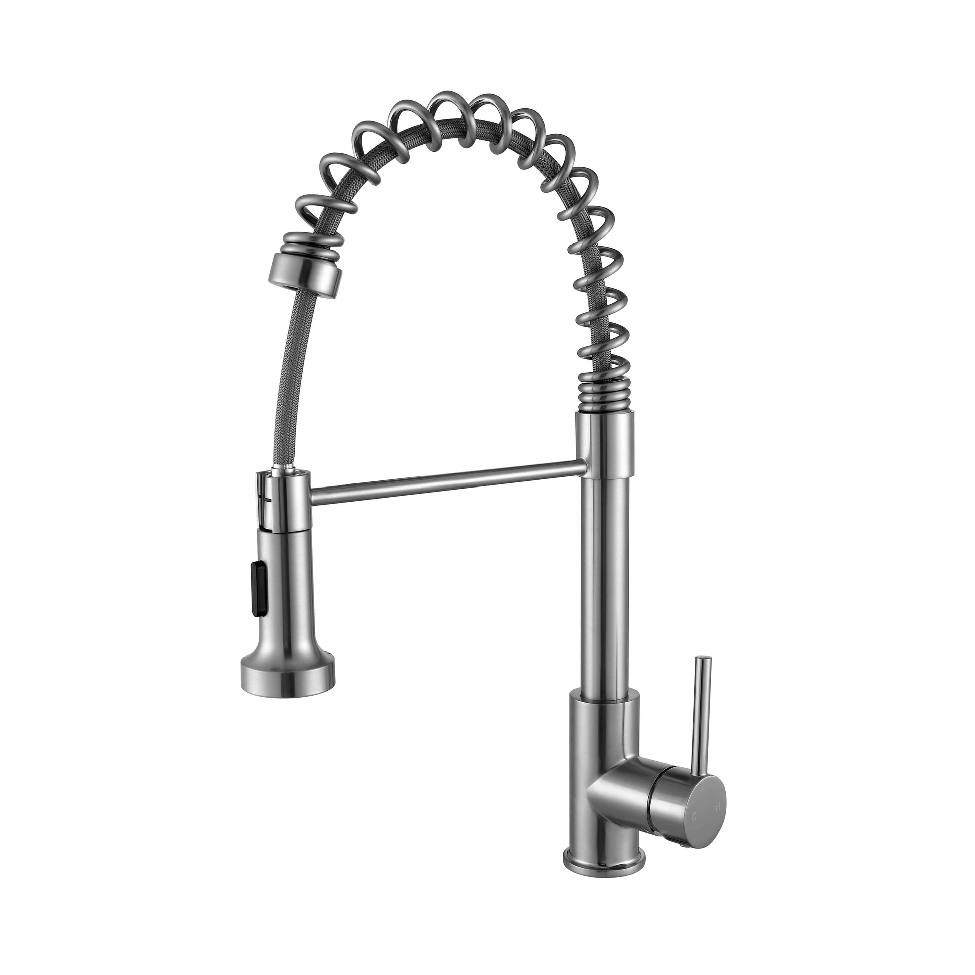 Lexora Faucet Brushed Nickle Lanuvio Brass Kitchen Faucet w/ Pull Out Sprayer