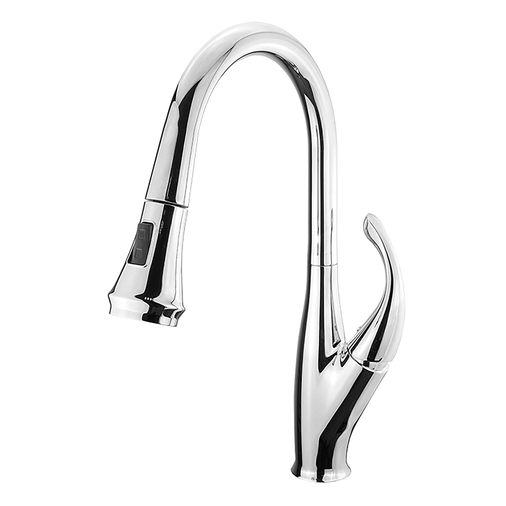 Lexora Faucet Garbatella Brass Kitchen Faucet w/ Pull Out Sprayer Chrome Finish