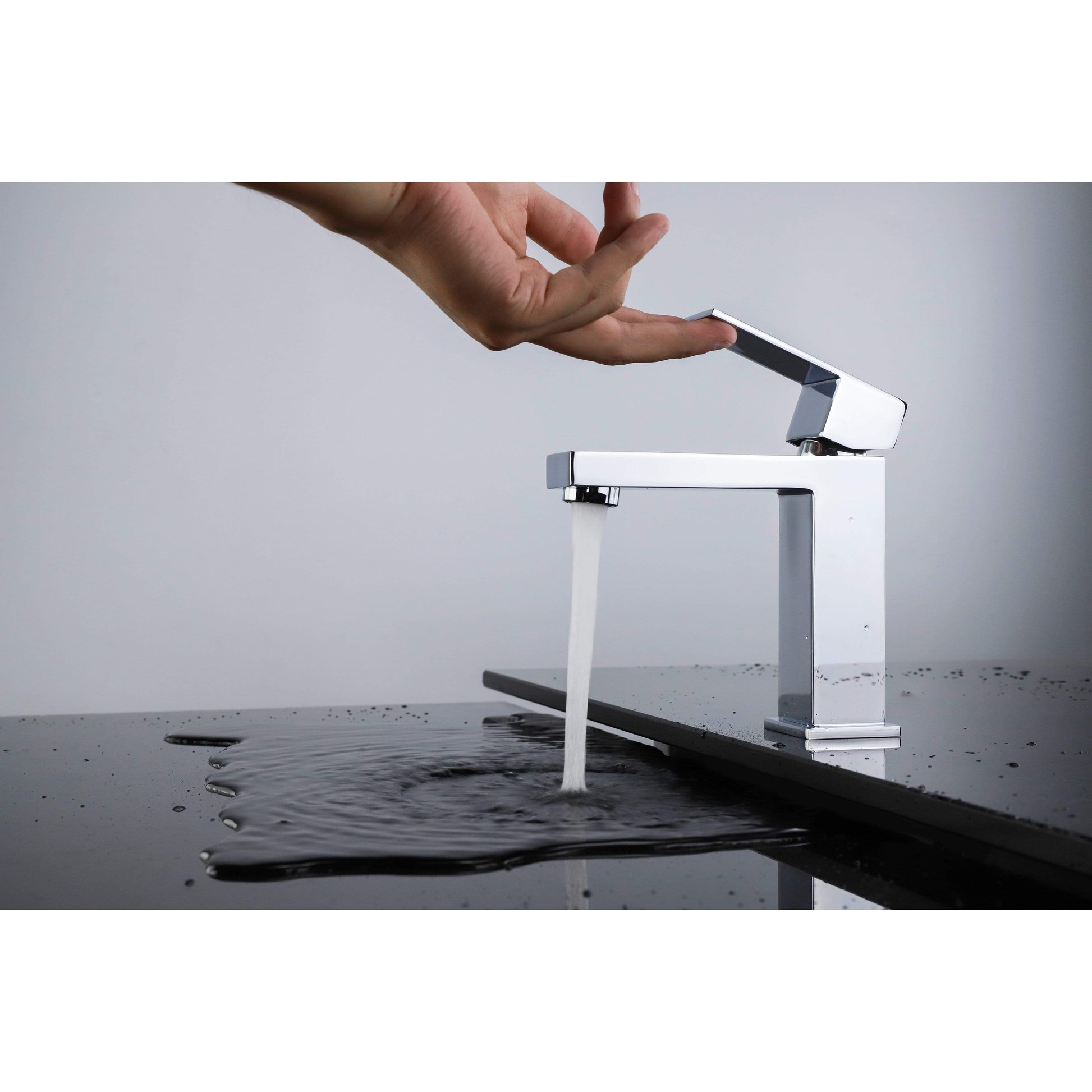 Lexora Faucet St. Lucia Stainless Steel Single Hole Bathroom Faucet Satin Nickel