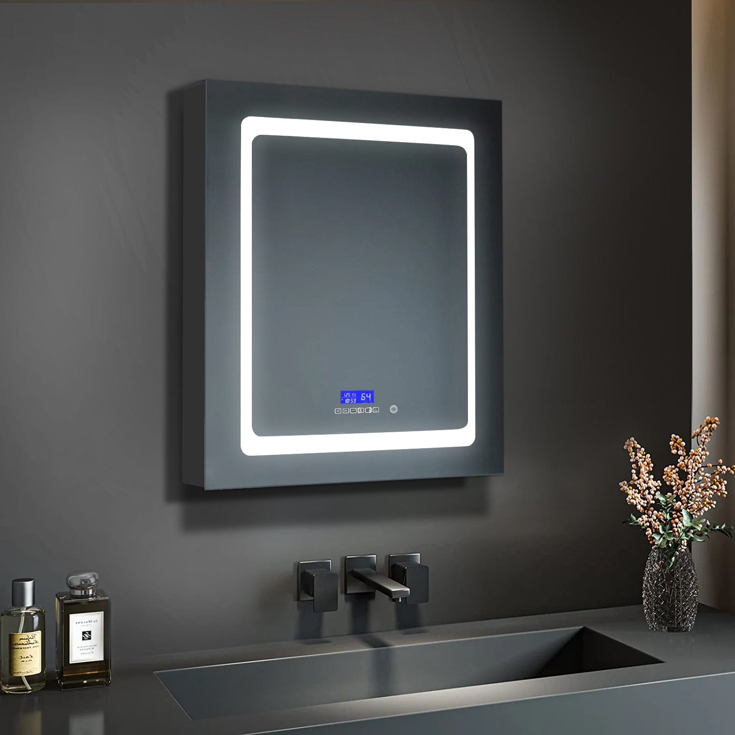 Bell + Modern LED Medicine Cabinet Savannah LED Medicine Cabinet w/ Defogger