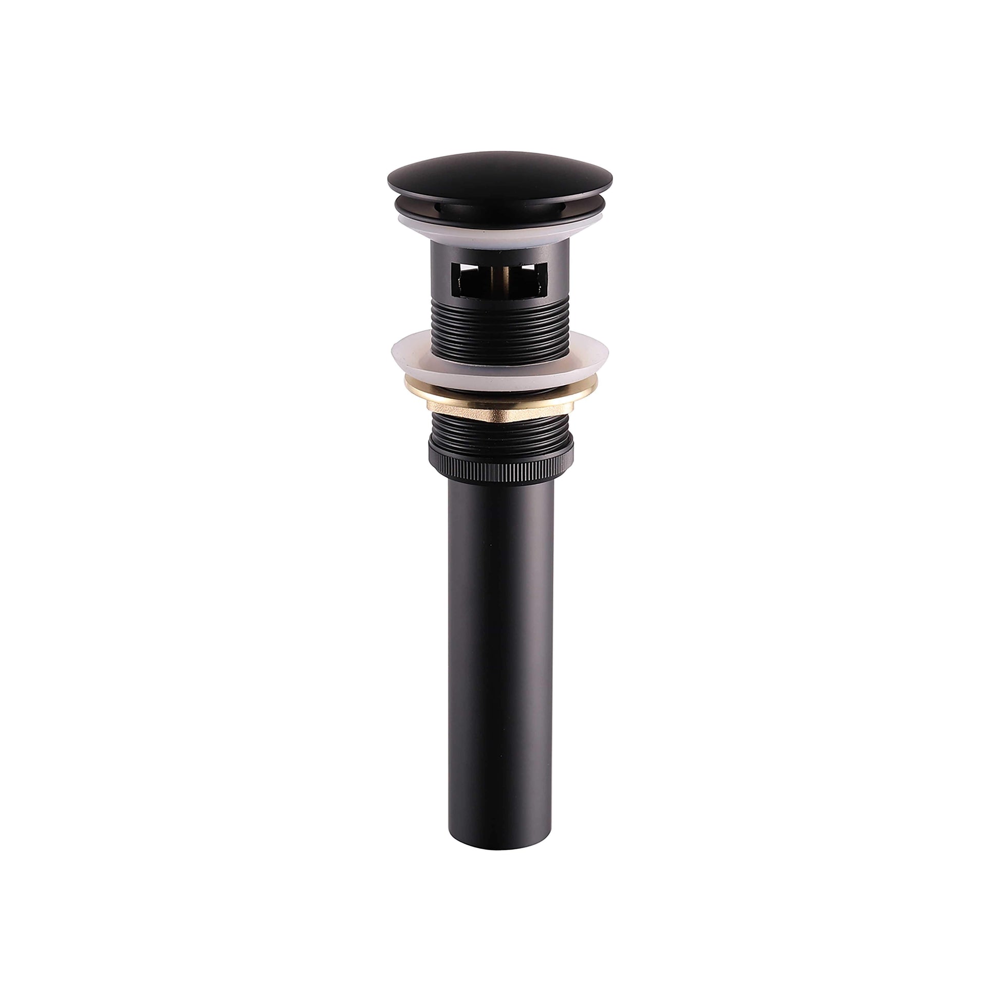 Lexora Pop-Up Drain Matte Black Scarico Pop-Up Drain Assembly (With overflow)
