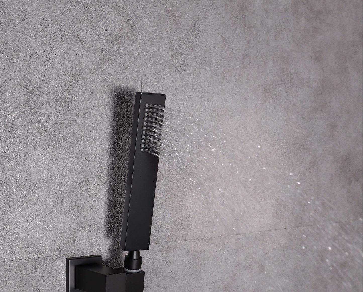Lexora Shower Monte Celo Stainless Steel Square Shower Set