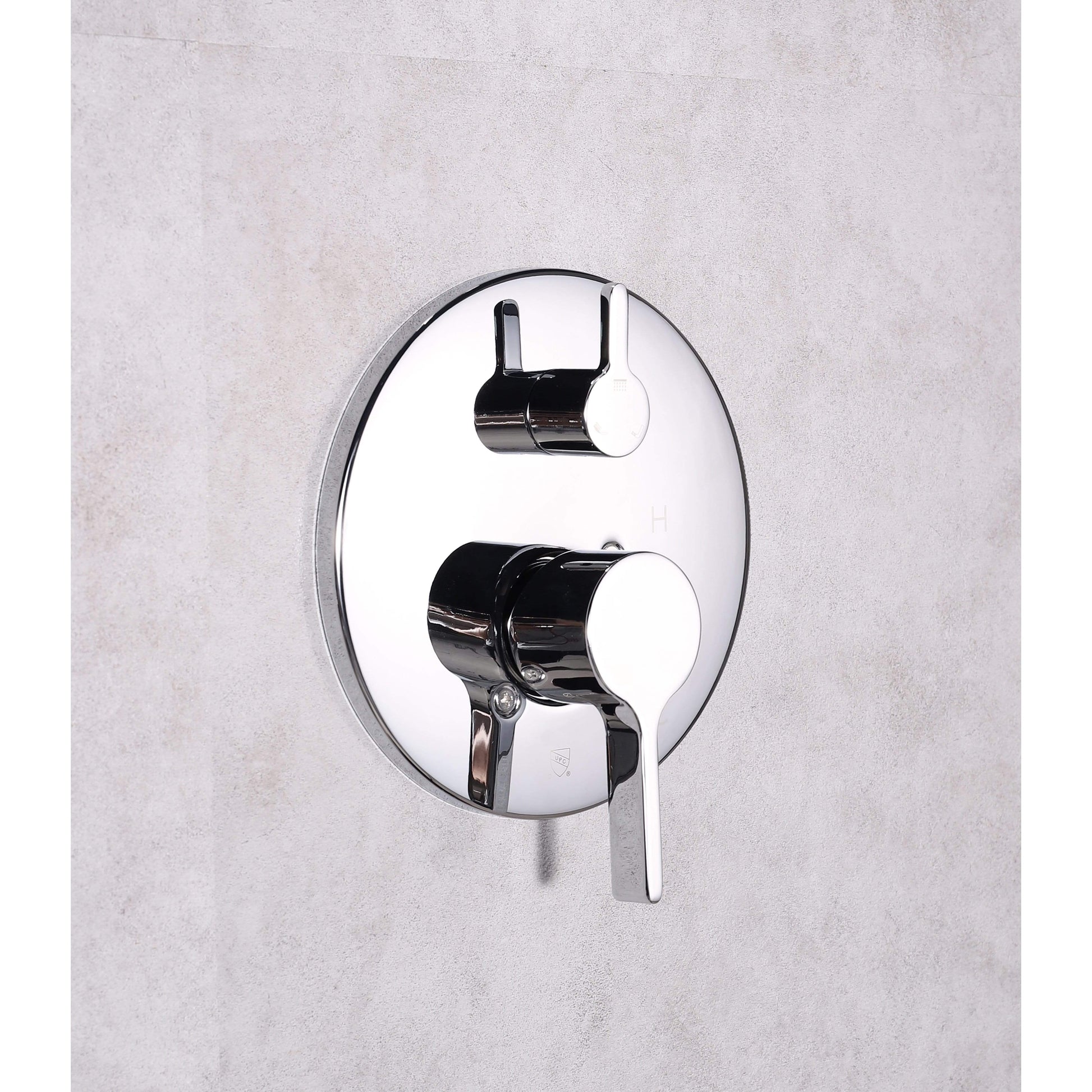 Lexora Shower Salamonio Stainless Steel Round Shower Set