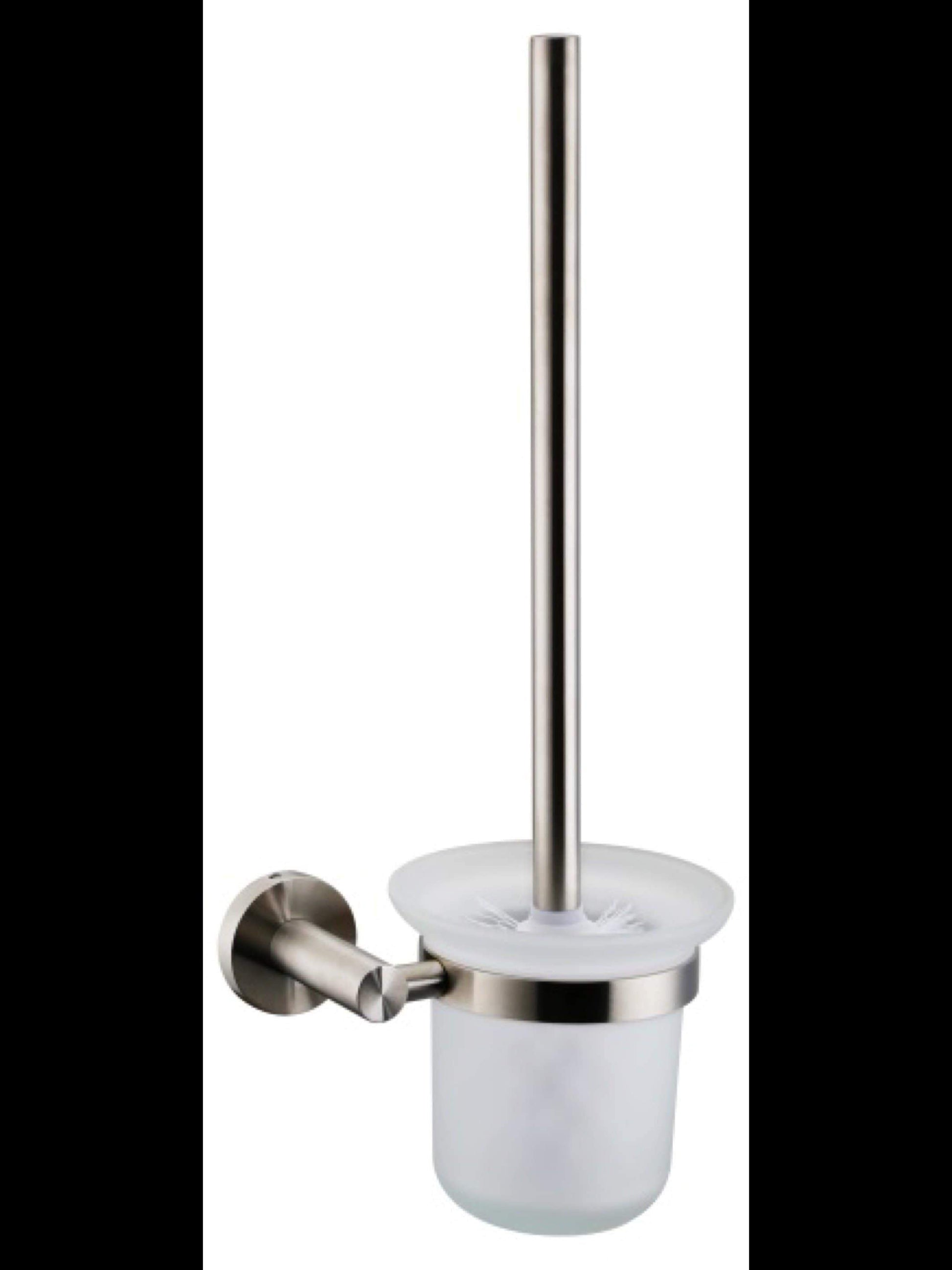 Lexora Toilet Brush Satin Nickel St. Marys Stainless Steel Toilet Brush