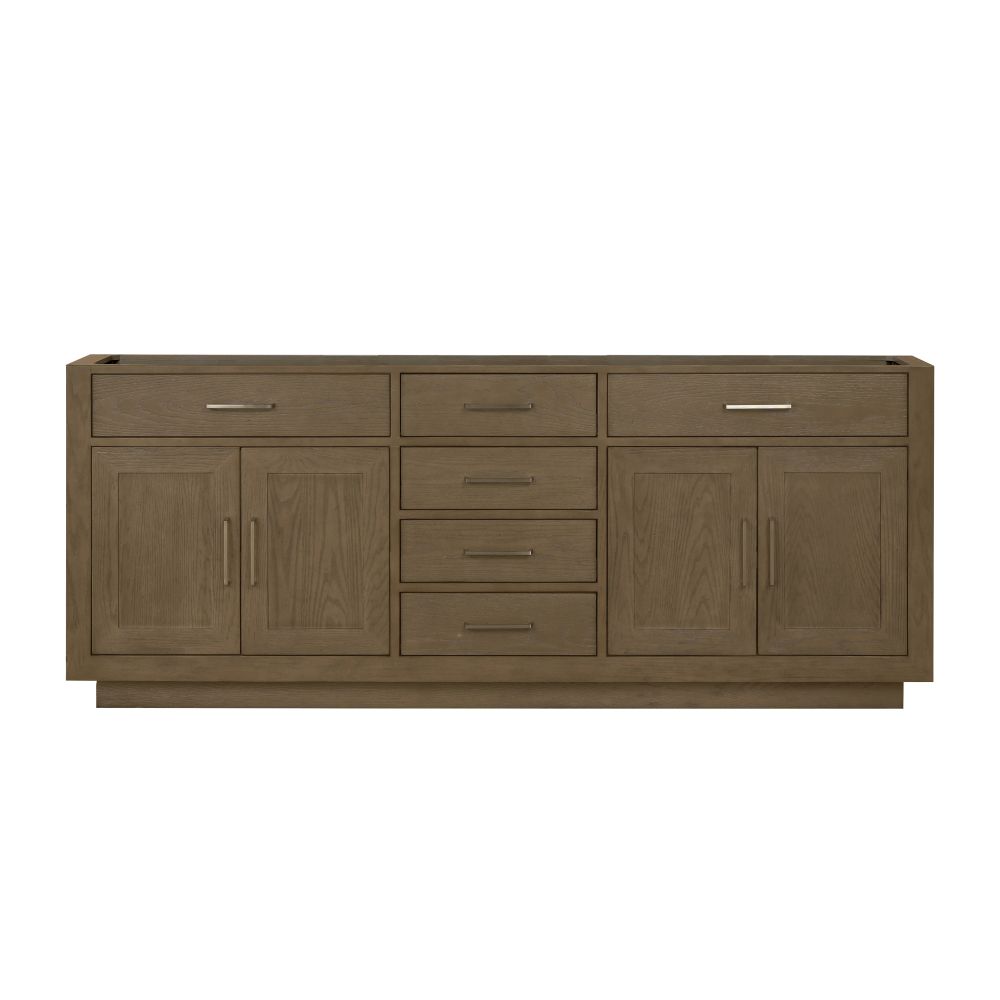 Abbey 80 in W x 22 in. D Grey Oak Double Bath Vanity