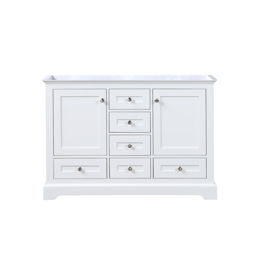 Dukes 48 in. W x 22 in. D White Double Bath Vanity