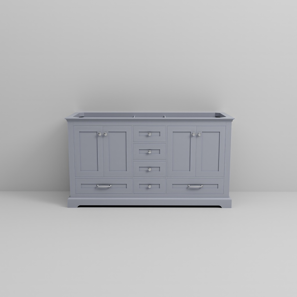 Dukes 60 in. W x 22 in. D Dark Grey Double Bath Vanity