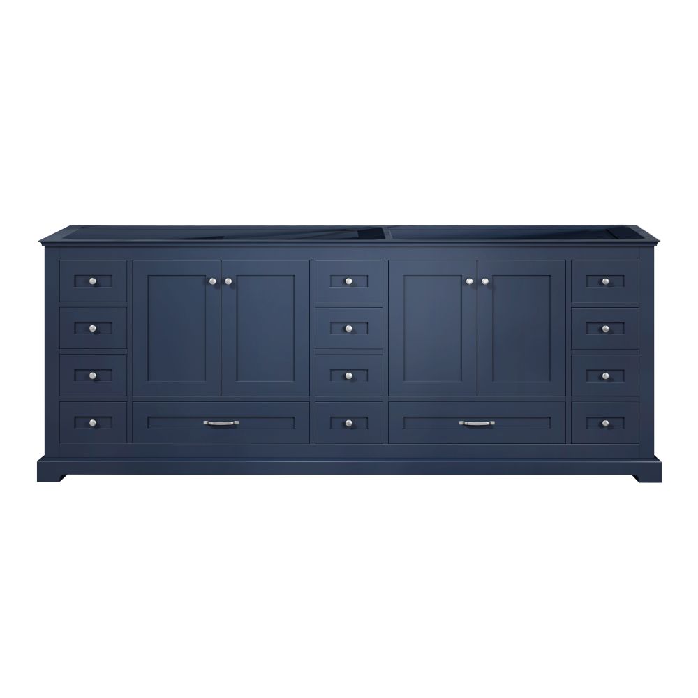Dukes 84 in. W x 22 in. D Navy Blue Double Bath Vanity