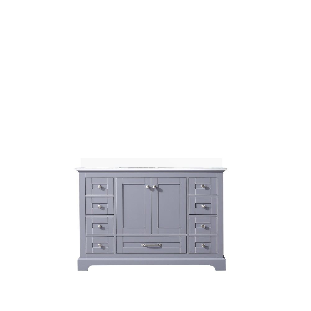Dukes 48 in. W x 22 in. D Dark Grey Single Bath Vanity and Cultured Marble Top