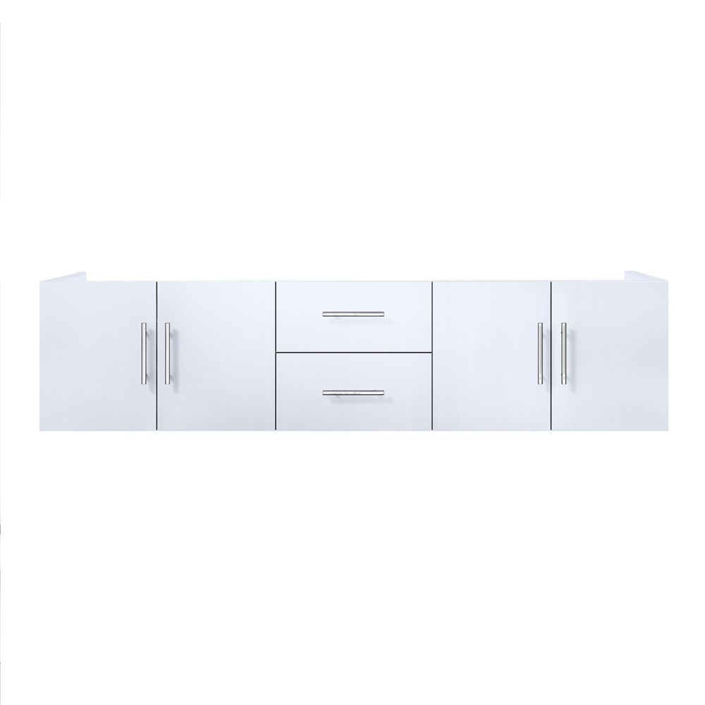Geneva 72 in. W x 22 in. D Glossy White Double Bath Vanity