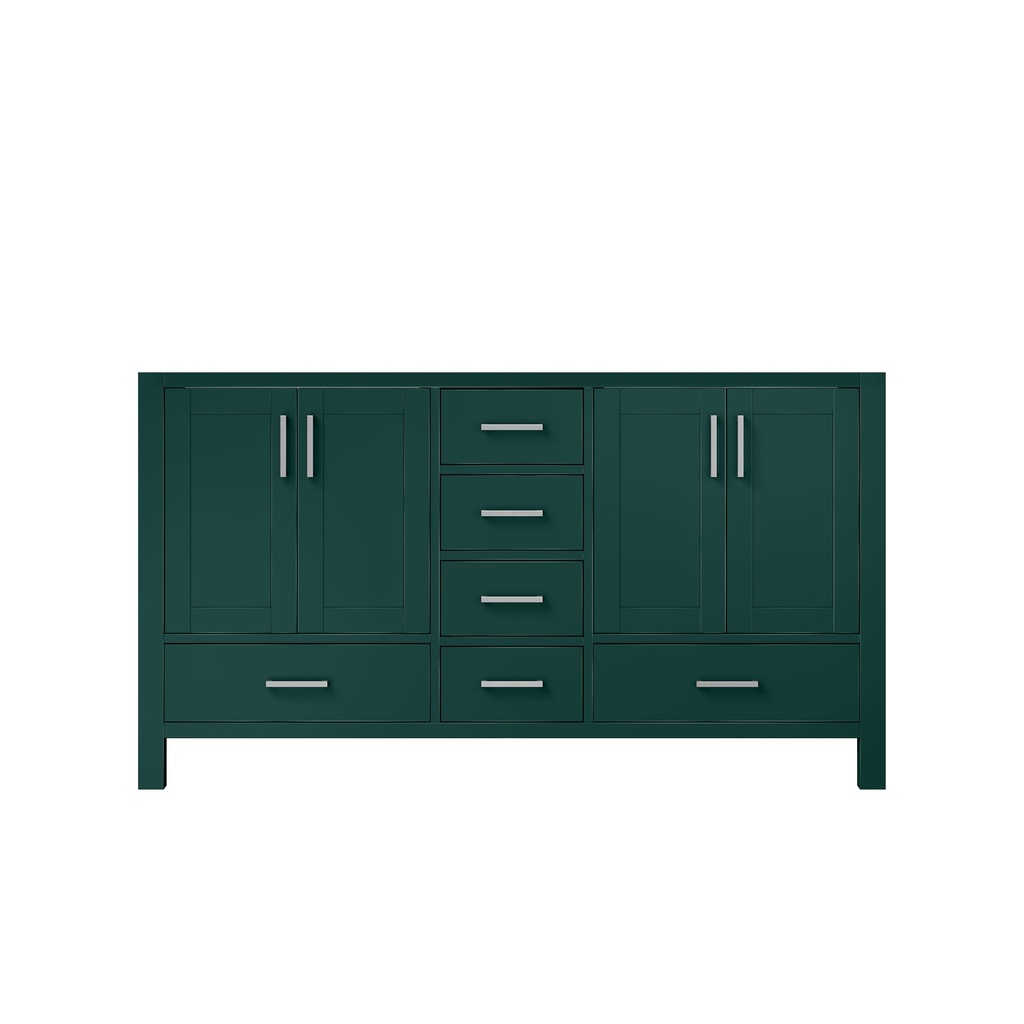 Jacques 60 in. W x 22 in. D Green Double Bath Vanity