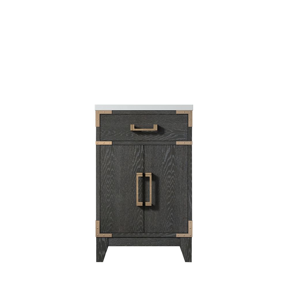 Laurel 20 in W x 18 in. D Black Oak Single Bath Vanity and Acrylic Top