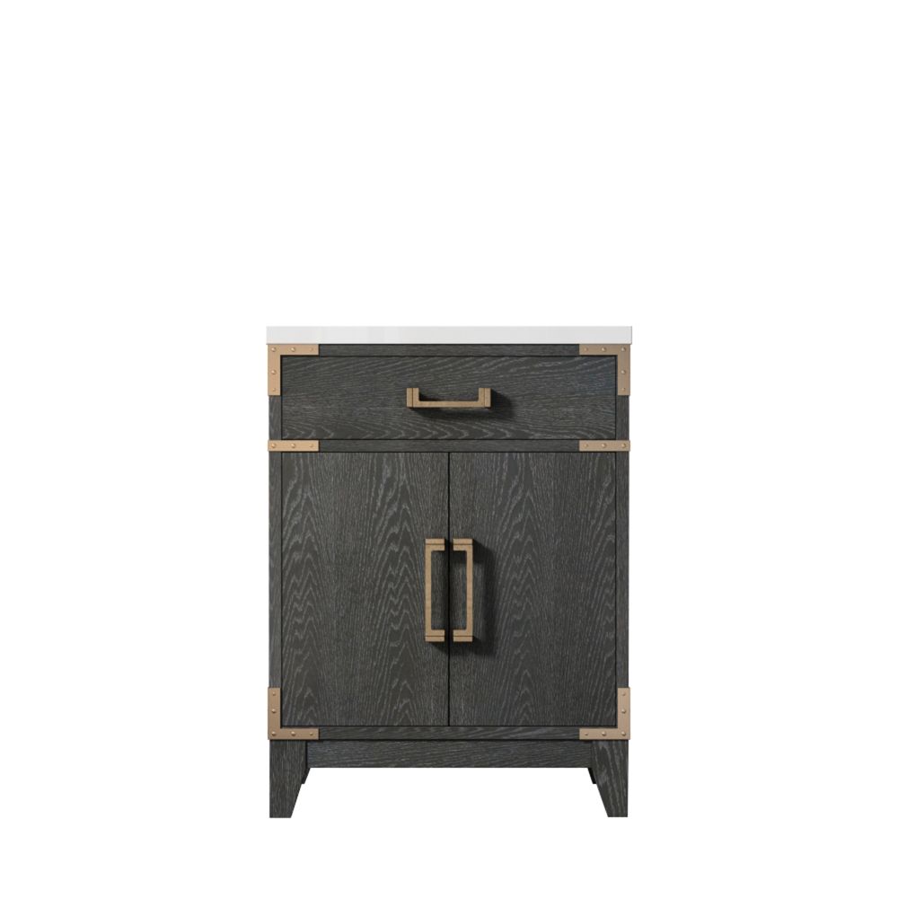 Laurel 24 in W x 18 in. D Black Oak Single Bath Vanity and Acrylic Top