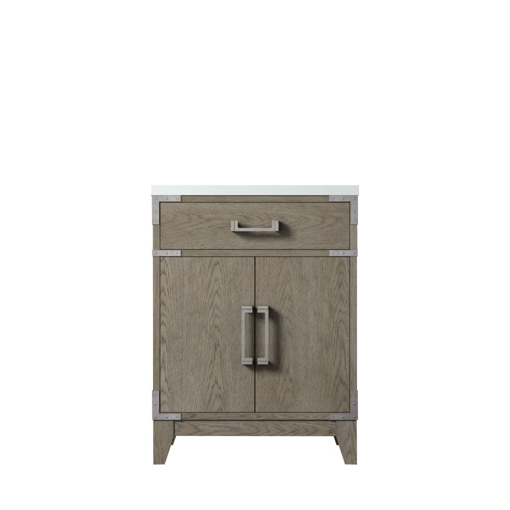 Laurel 24 in W x 18 in. D Grey Oak Single Bath Vanity and Acrylic Top