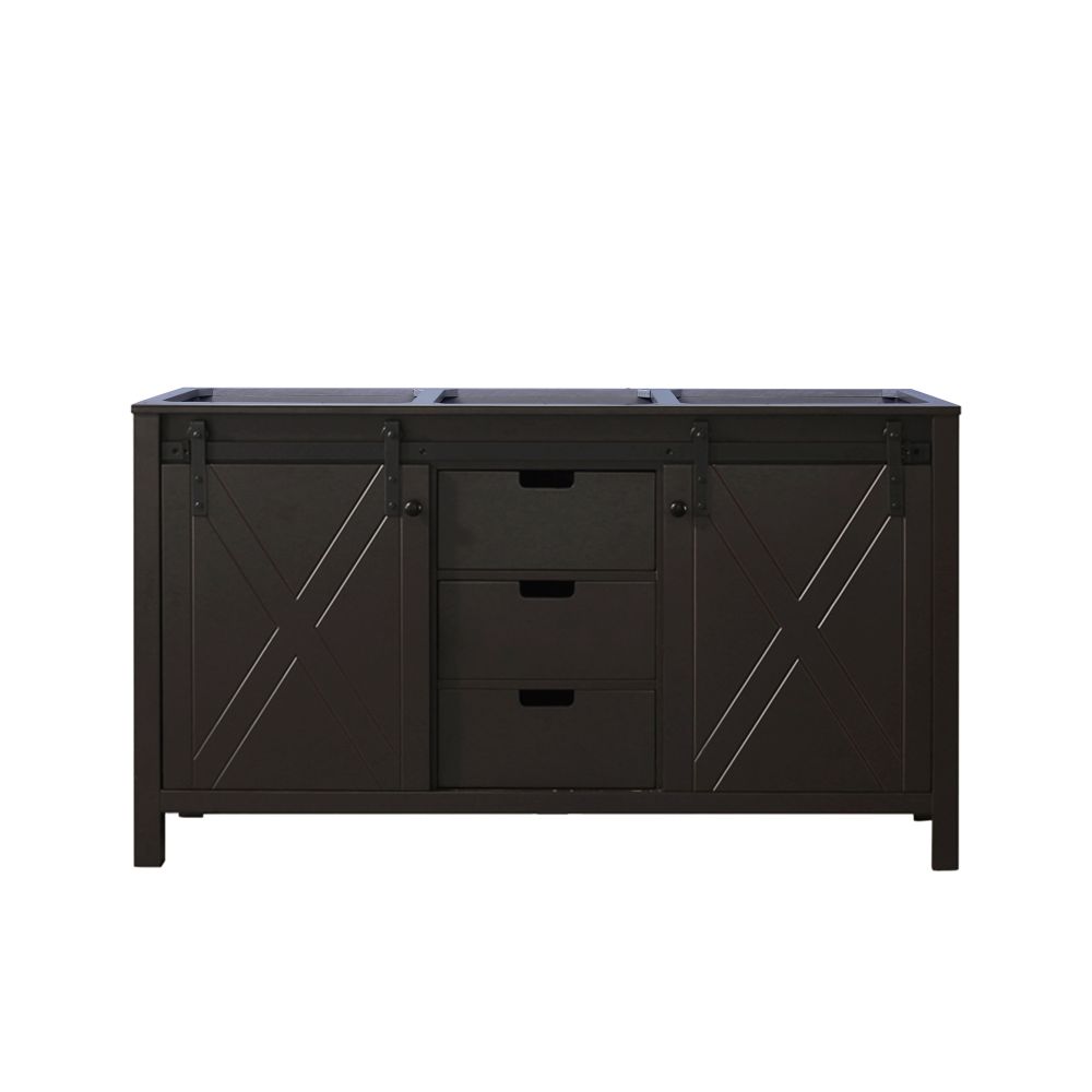 Marsyas 60 in W x 22 in. D Brown Double Bath Vanity