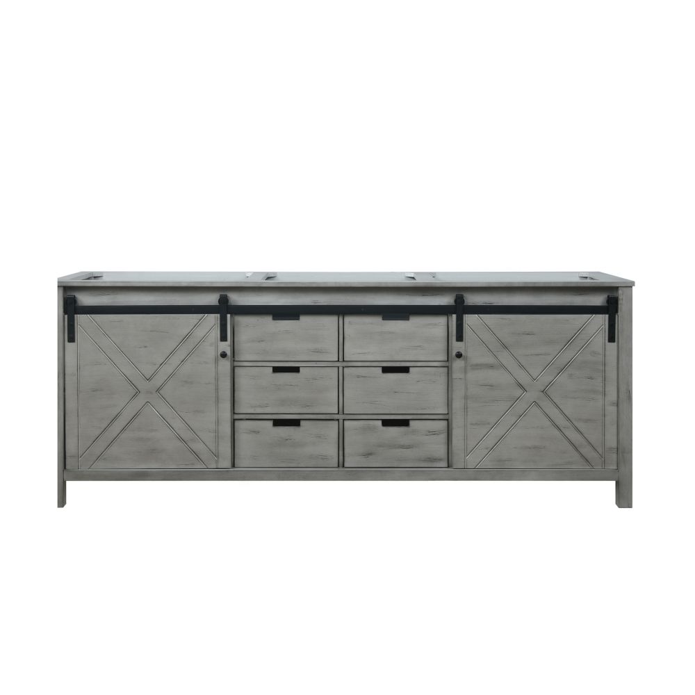 Marsyas 84 in W x 22 in. D Ash Grey Double Bath Vanity