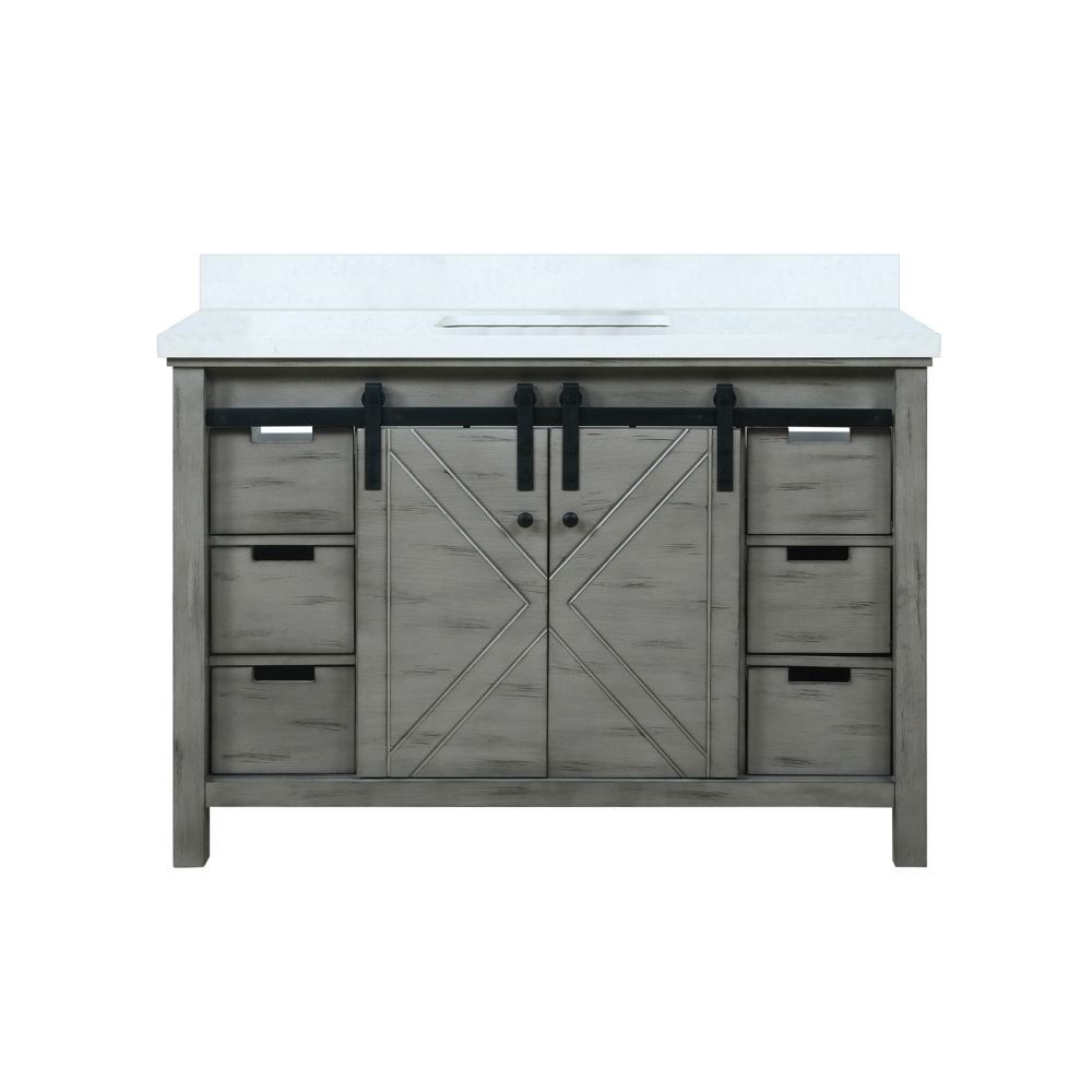 Marsyas 48 in W x 22 in. D Ash Grey Bath Vanity and Cultured Marble Countertop