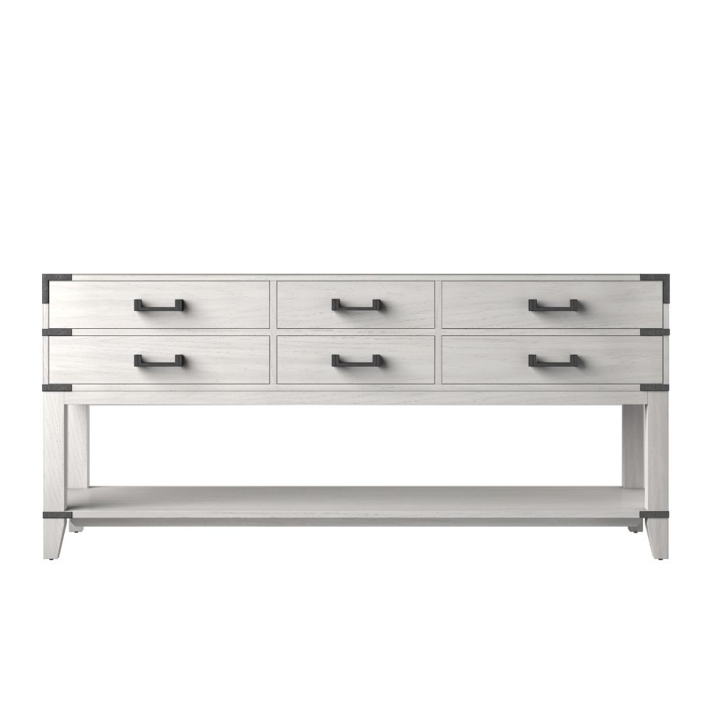 Norwalk 72 in W x 22 in. D White Oak Double Bath Vanity