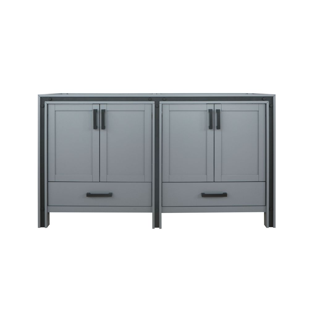 Ziva 60 in W x 22 in. D Dark Grey Double Bath Vanity