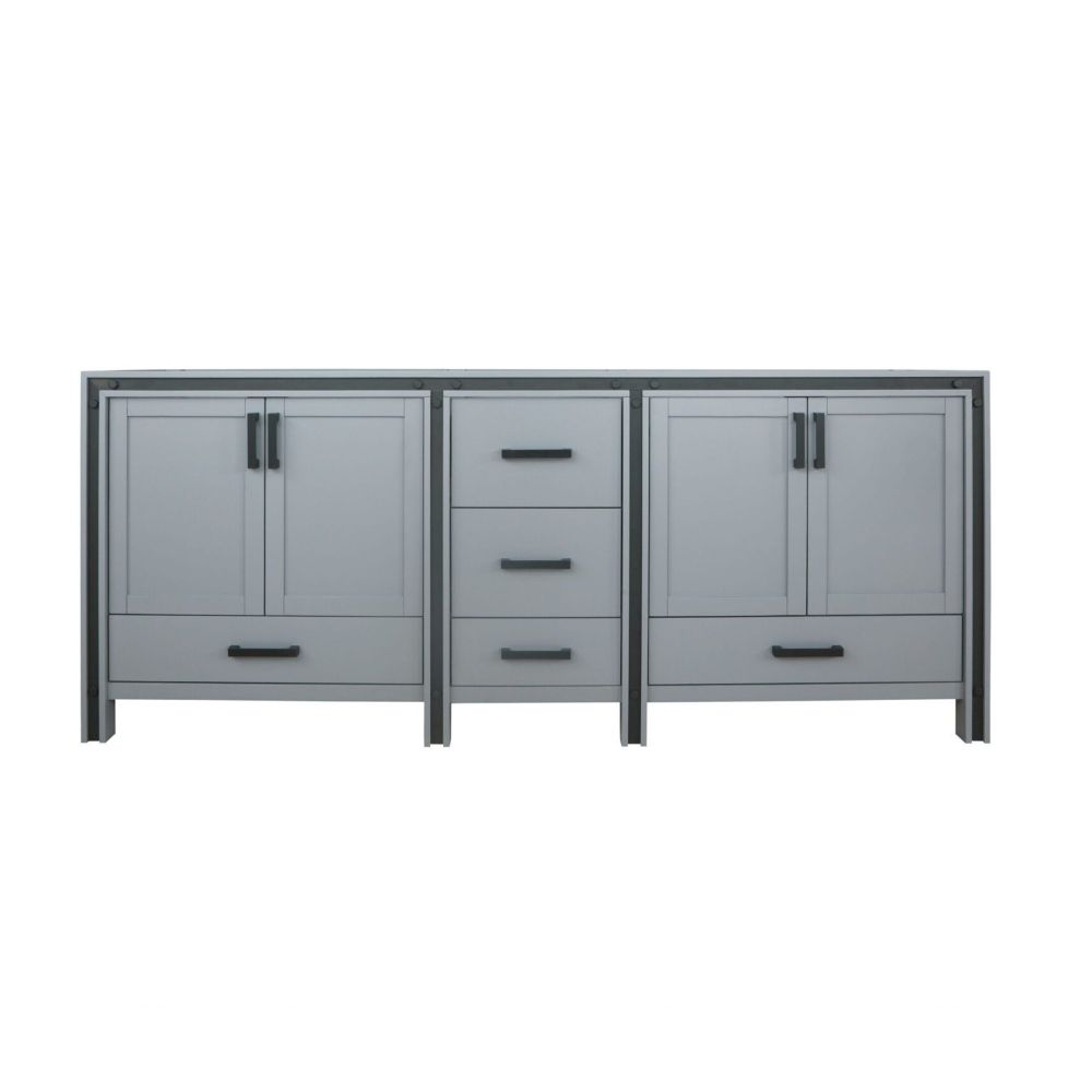 Ziva 84 in W x 22 in. D Dark Grey Double Bath Vanity