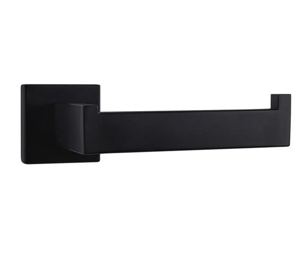 Bagno Lucido Stainless Steel Toilet Paper Holder in Matte Black