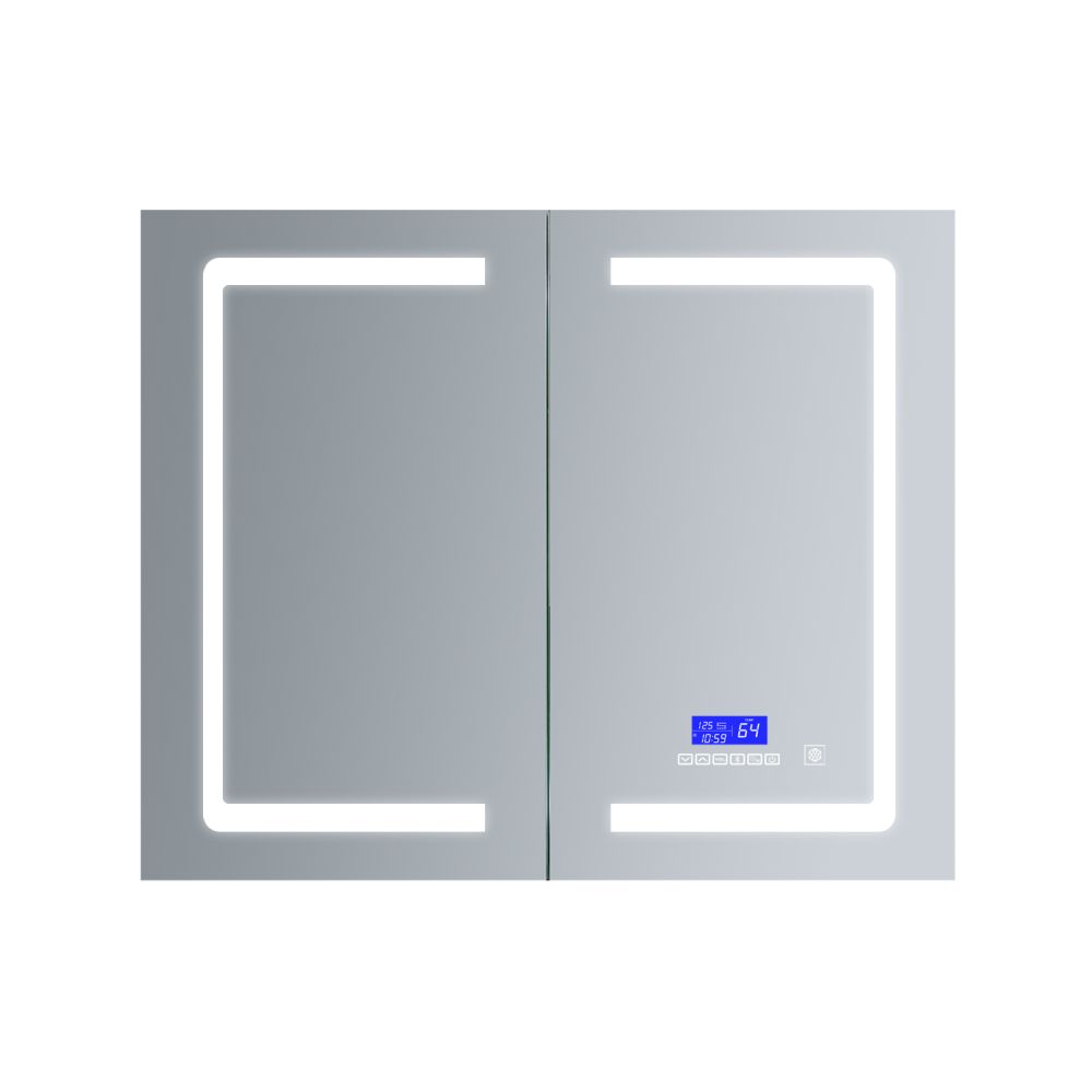 Bracciano 36 in. W x 28 in. H Surface-Mount LED Mirror Medicine Cabinet with Defogger